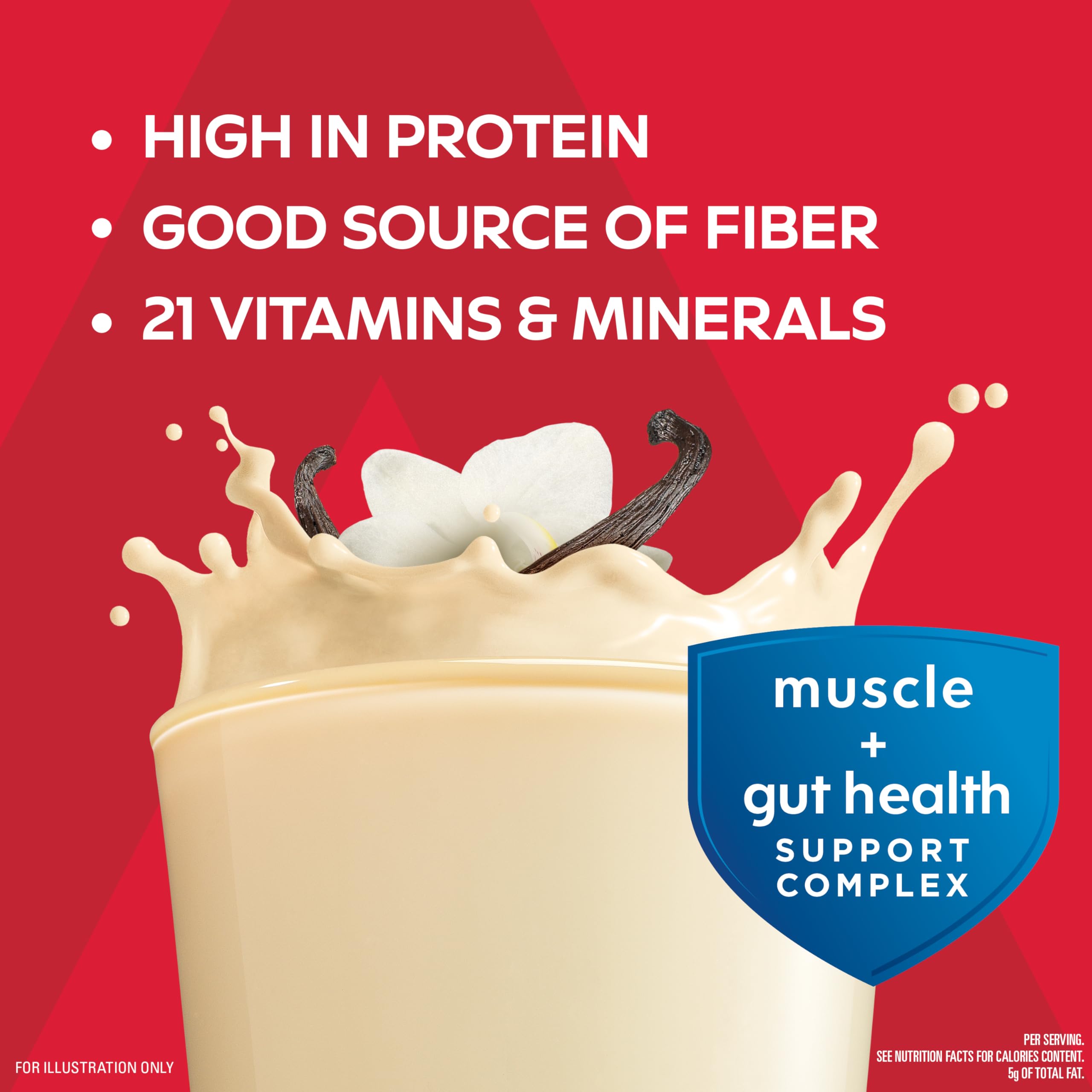 Atkins Strong High Protein Shake, Milk Chocolate, 30g Protein, 7g Prebiotic Fiber, 1g Sugar, GLP-1 Support, Muscle & Gut Health Support Complex, 12 Count