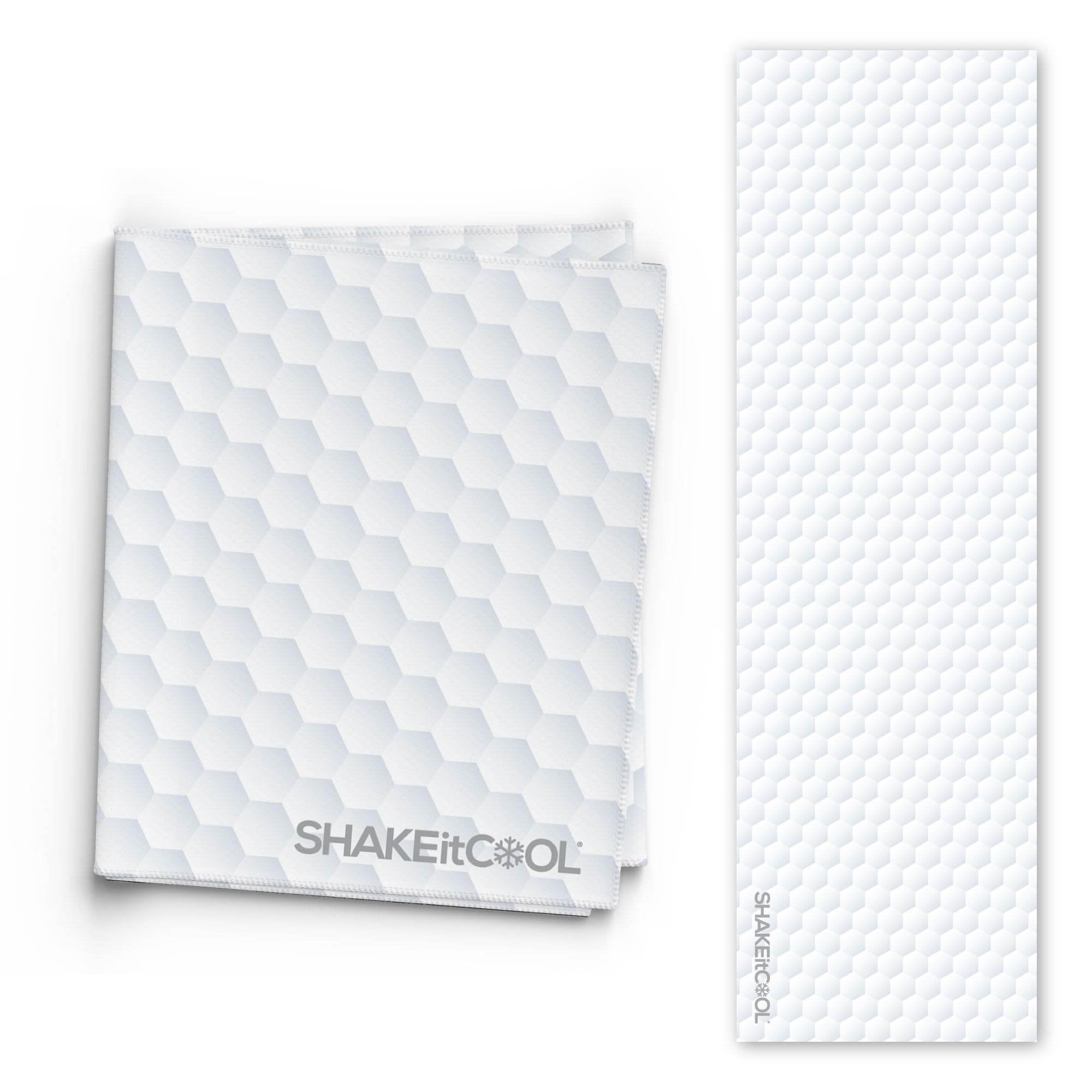 SHAKEitCOOL Extended Size Cooling Towel – Be Cool in Style - Heat Relief, Soft, Lightweight, Sun Protection, Easy Clean - Perfect for Biking, Hiking, Running, Yoga, Golf - Blue Purple Wave M