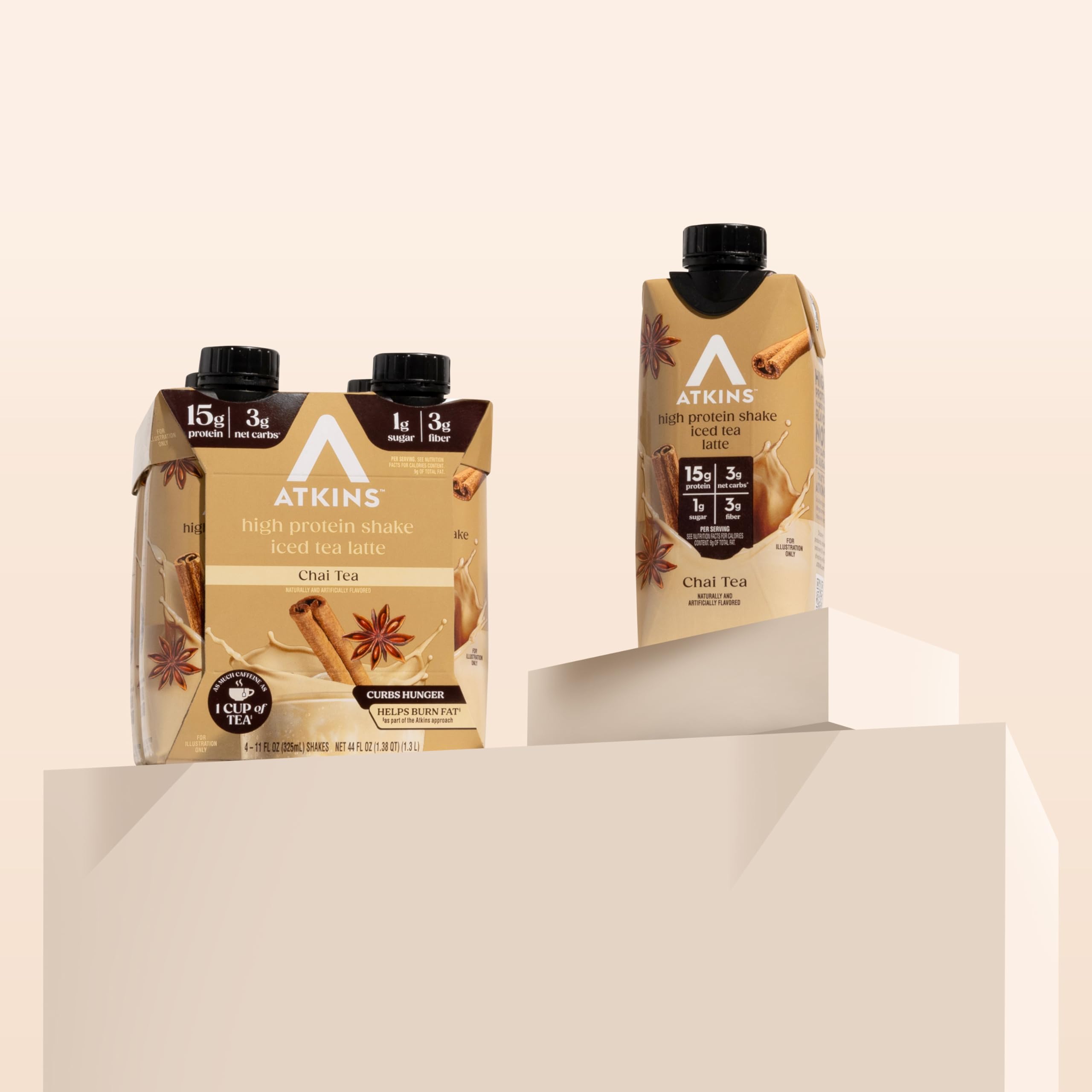 Atkins Mocha Latte Iced Coffee Flavored Protein Shake, High Protein, Low Glycemic, Low Carb and Low Sugar Shakes, Keto-Friendly, 12 Pack