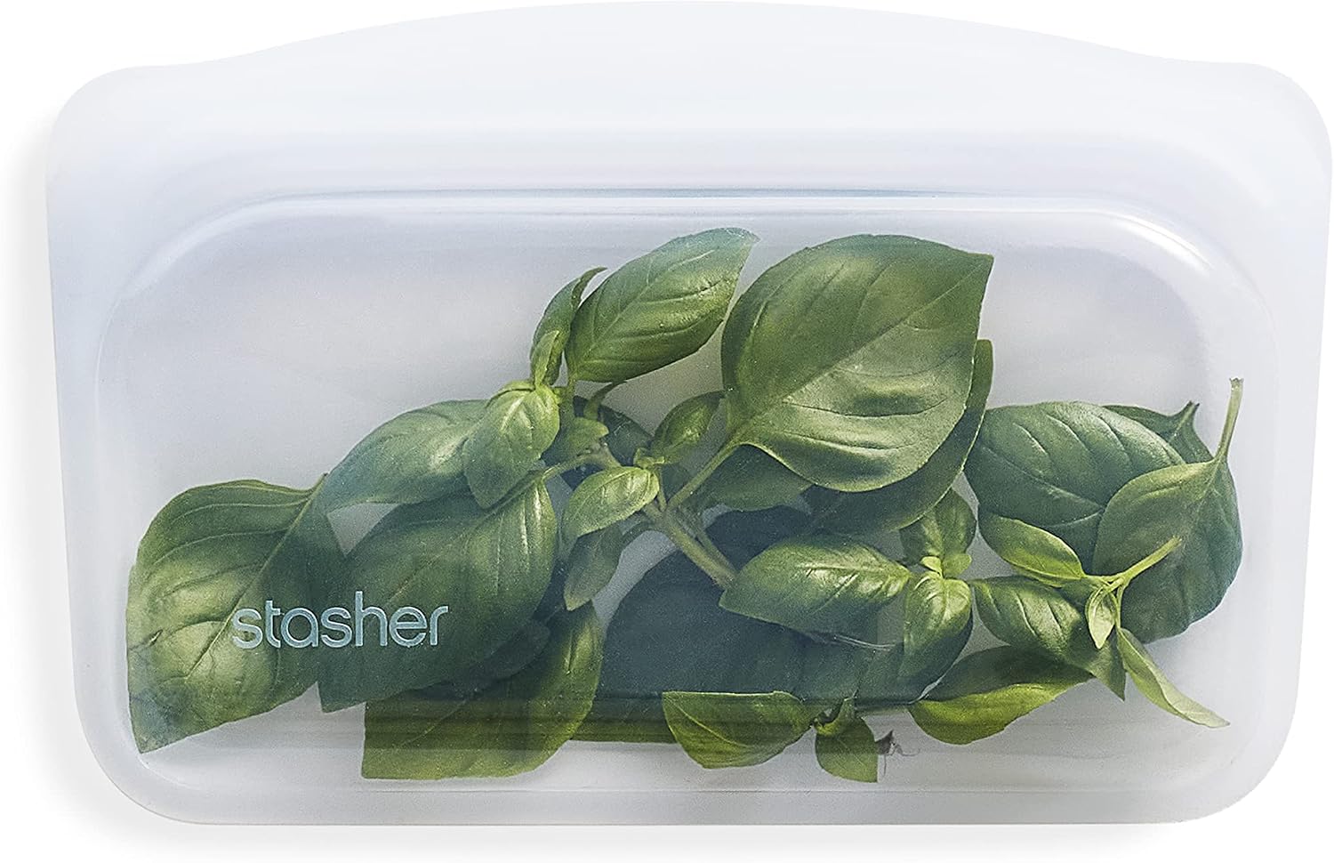 Stasher Silicone Reusable Storage Bag, Freezer Bag, Reusable Snack Bags, Microwave, Dishwasher, Oven Safe, Sous Vide, Premium Lunch Container, Eco Friendly, Food Storage Bag, 12 oz, Clear