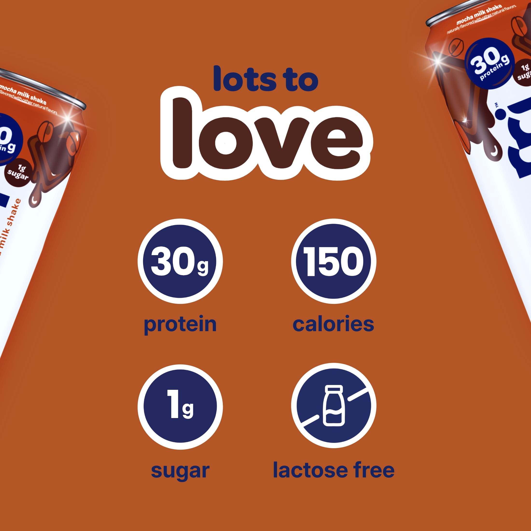 Nurri - 30g Protein Ultra Filtered Milk Shake – Mocha- with Caffeine for Energy, Lactose Free, Low Sugar, 150 Calories, 10 Vitamins and Minerals - 11 fl oz, 10 Cans
