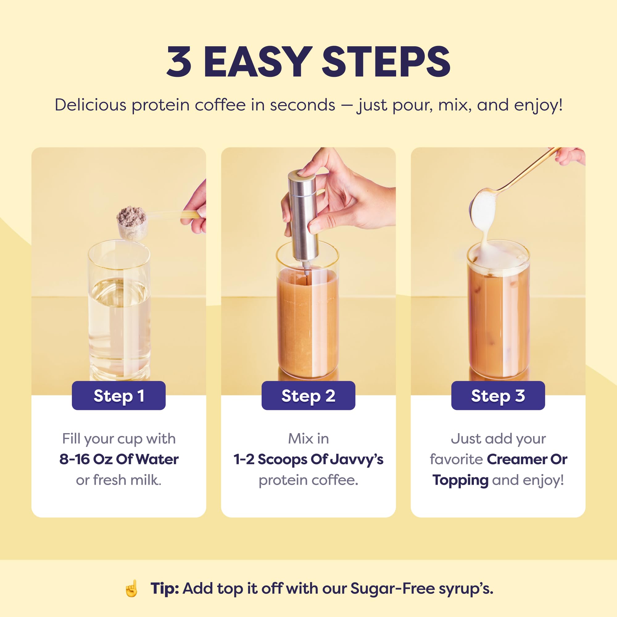 Javvy Protein Iced Coffee - Premium Whey Protein & Iced Coffees, 100% Natural Cold Brew, Zero Artificial Flavors & Sweeteners, 80mg Caffeine, No Added Sugar, 20 Servings, Caramel, 1 Pack