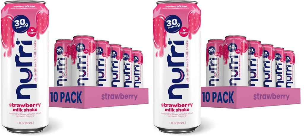 Nurri - 30g Protein Ultra Filtered Milk Shake – Mocha- with Caffeine for Energy, Lactose Free, Low Sugar, 150 Calories, 10 Vitamins and Minerals - 11 fl oz, 10 Cans