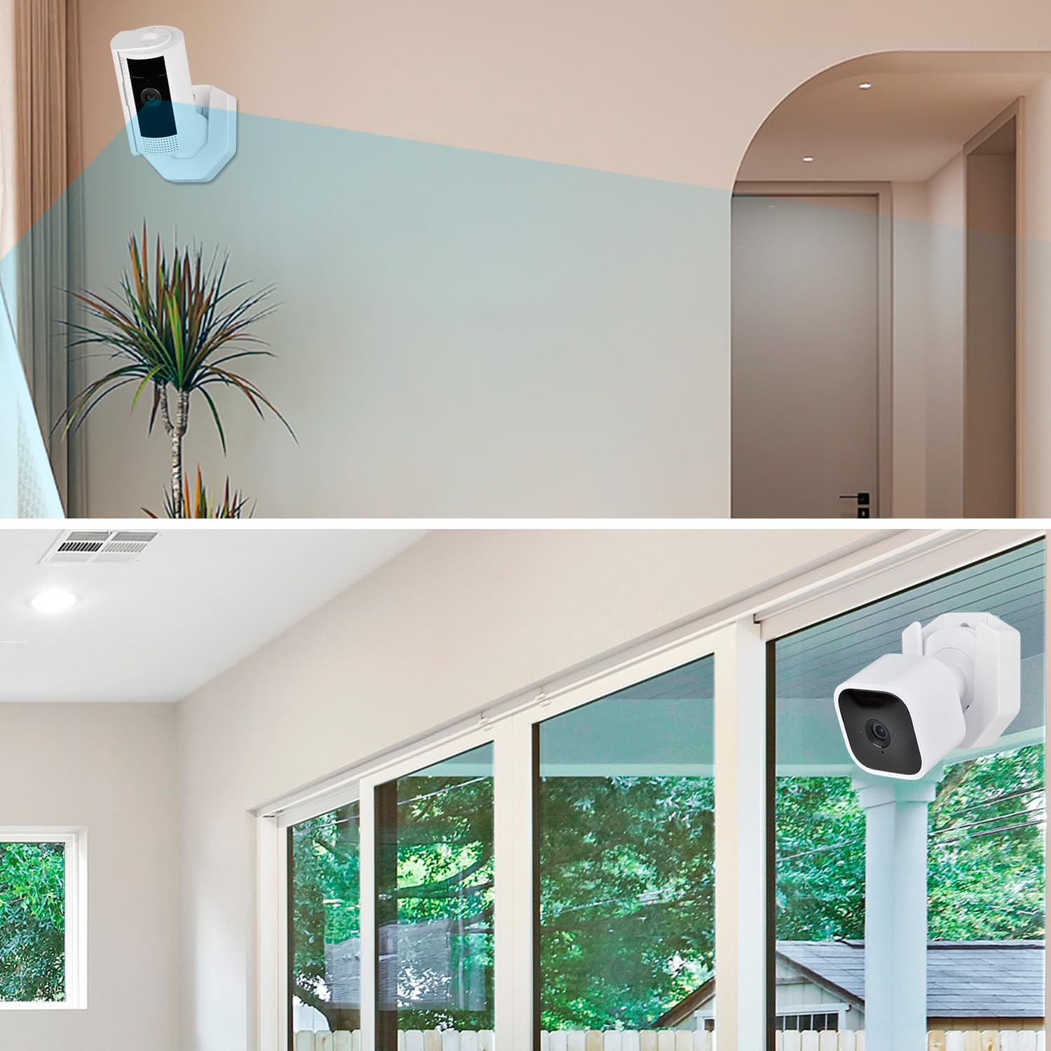 StartVision 3 Pack Blink Camera Wall Mount for Blink Outdoor 2K+ / Outdoor 4 /Mini 2K+/ Mini 2 / Mini/Blink Indoor Camera, No Drill No Screws Adhesive Wall Mount (Black)