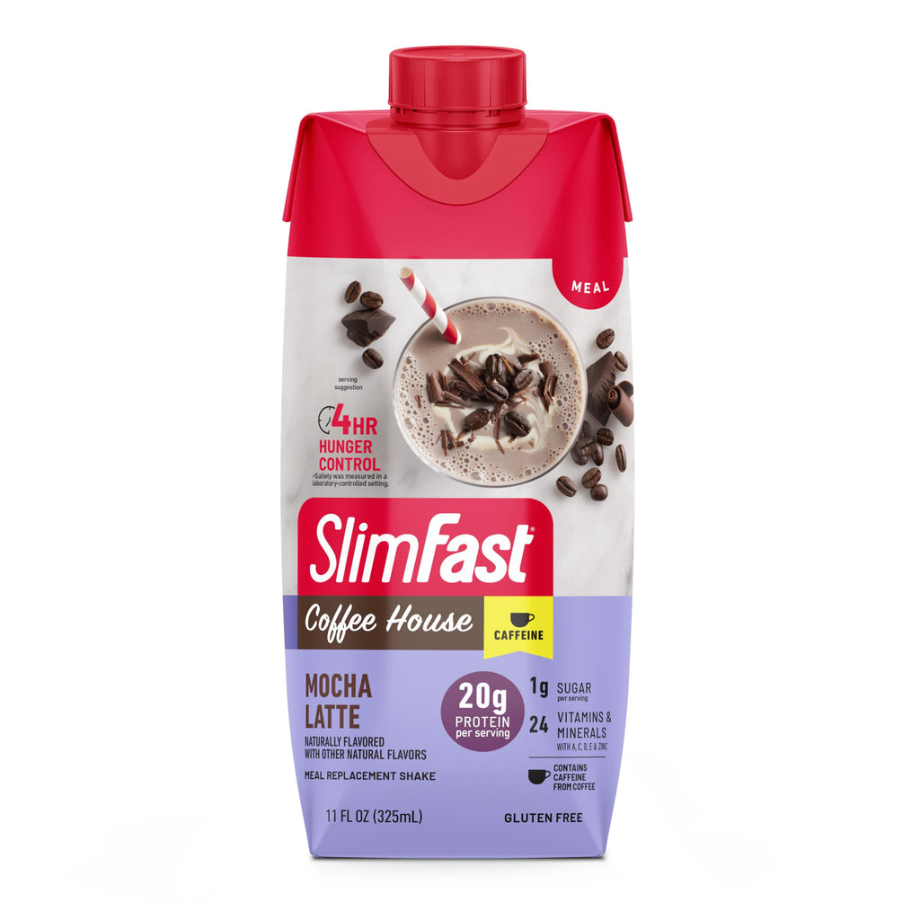 SlimFast Protein Shake, Vanilla- 20g Protein, Meal Replacement Shake Ready to Drink, High Protein with Low Carb and Low Sugar, 24 Vitamins and Minerals, 12 Count (Pack of 1) (Packaging May Vary)