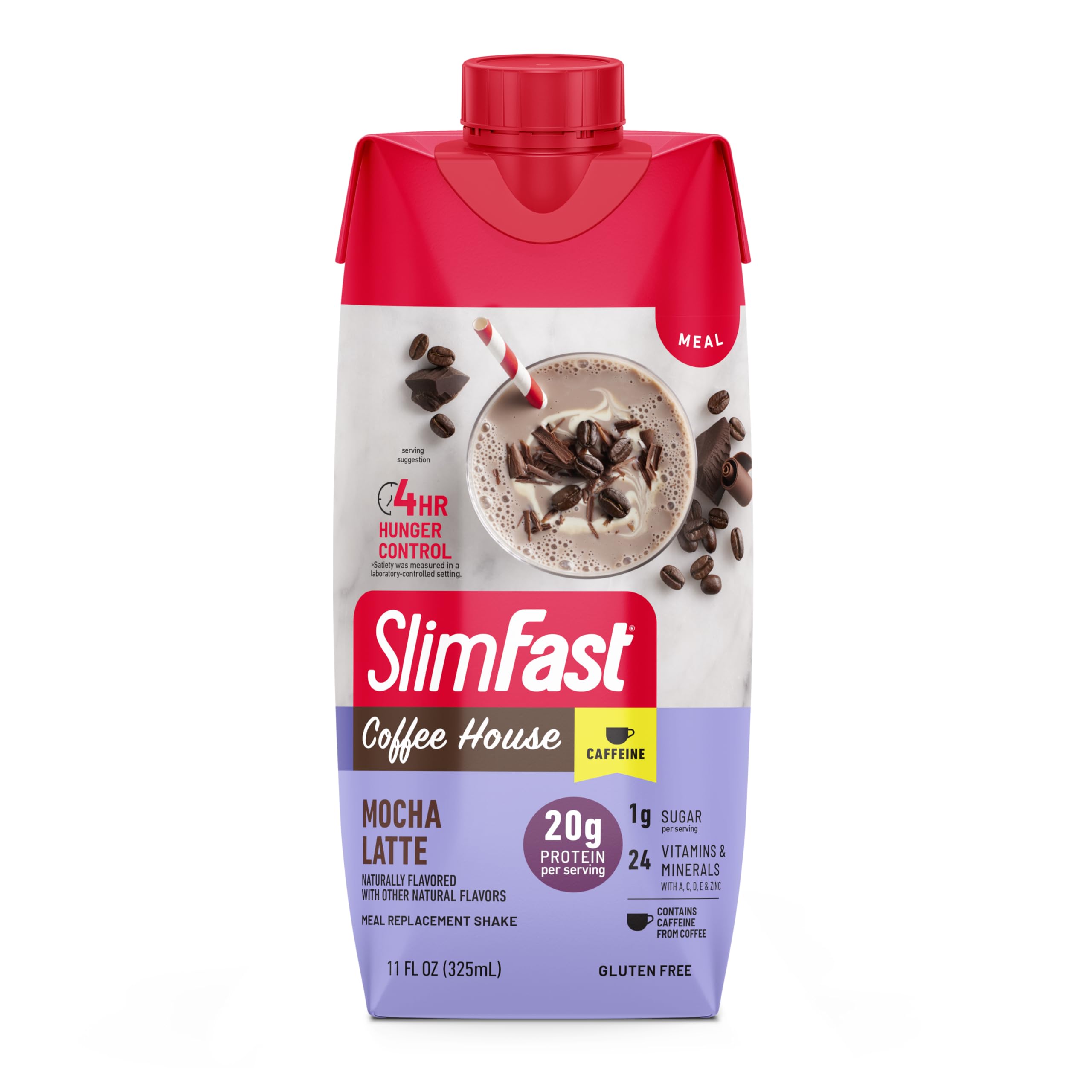 SlimFast Protein Shake, Vanilla- 20g Protein, Meal Replacement Shake Ready to Drink, High Protein with Low Carb and Low Sugar, 24 Vitamins and Minerals, 12 Count (Pack of 1) (Packaging May Vary)