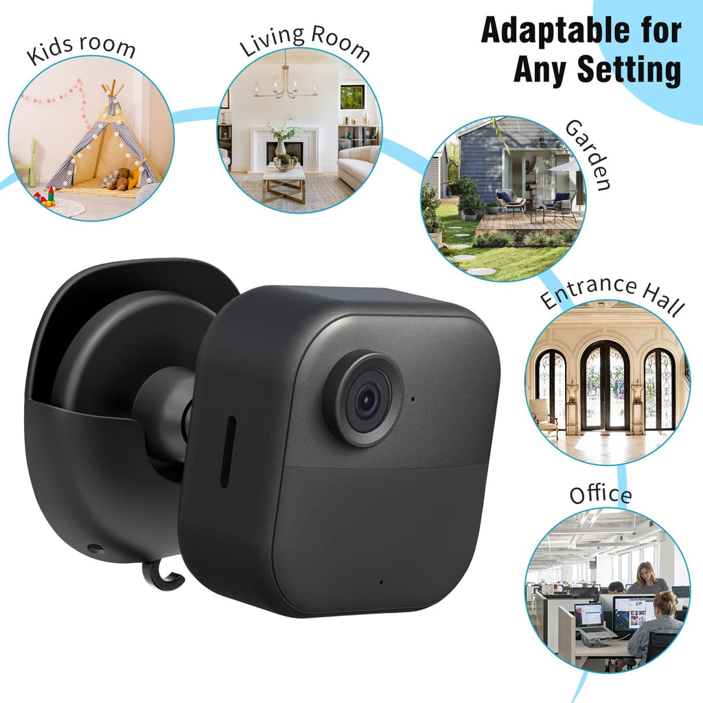 3 Pack Blink Camera No Drill No Screws Wall Mount Bracket for Blink Outdoor 4/Outdoor 2K+/Mini 2/Mini 2K+ Indoor Cameras, Strong Adhesive Mount, Damage-Free, Easy to Install