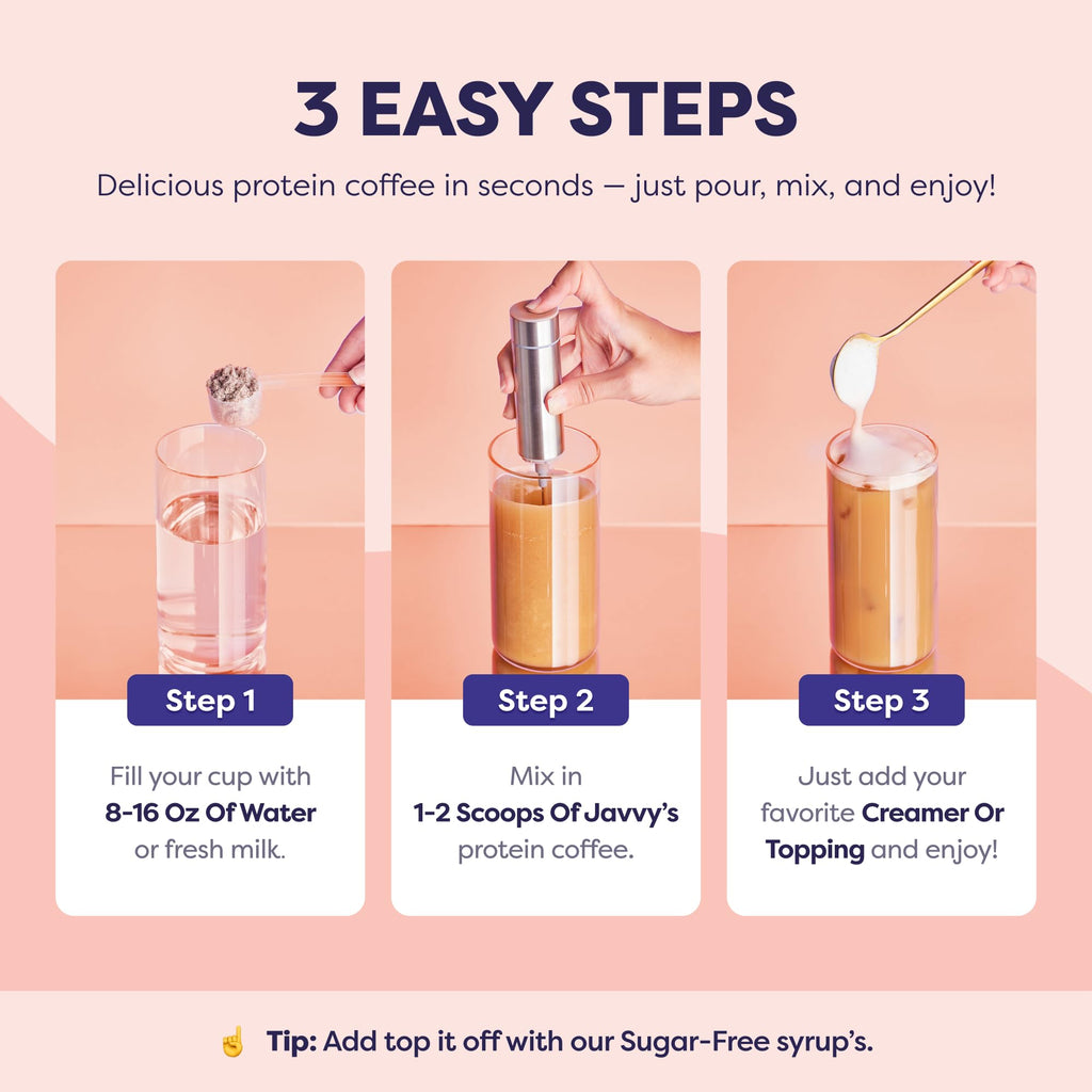 Javvy Protein Iced Coffee - Premium Whey Protein & Iced Coffees, 100% Natural Cold Brew, Zero Artificial Flavors & Sweeteners, 80mg Caffeine, No Added Sugar, 20 Servings, Caramel, 1 Pack