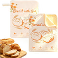 Beeswax Bread Bags with Extra-Wide Zipper Access, 2 Pack XL (13x17in) – Reusable Organic Beeswax-Coated Linen Cotton Storage Bags for Sourdough & Homemade Bread, Naturally Keeps Bread Fresher Longer