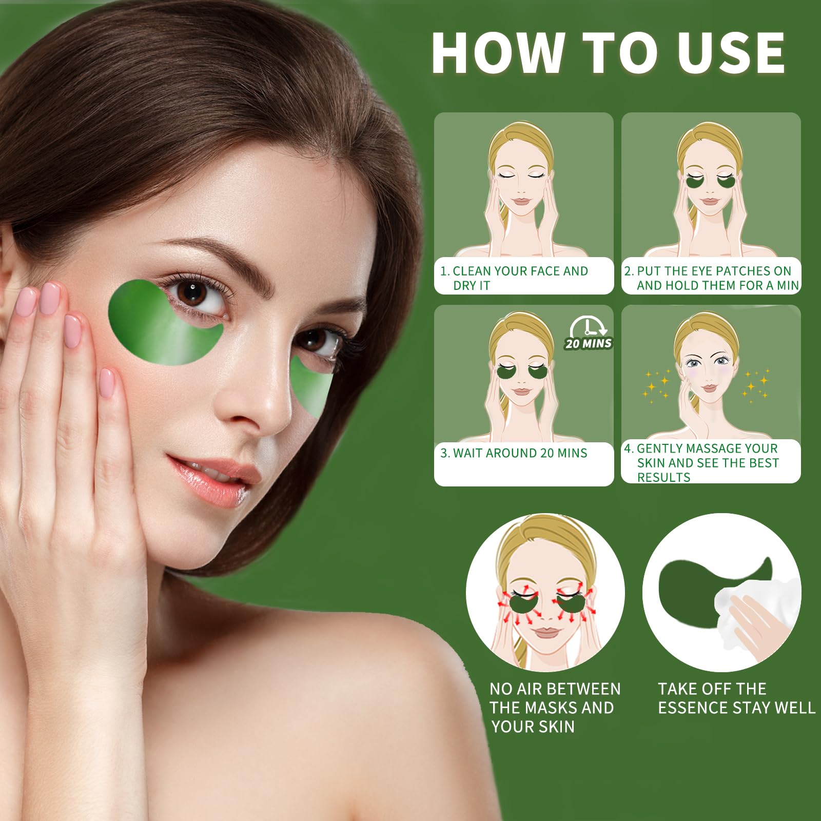 Qyiywim Under Eye Patches 70PCS, 24K Gold Eye Patches for Puffy Eyes Treatment, Under Eye Masks for Dark Circles and Puffiness, Non-Irritating Eye Mask Skincare, Eyes Bags Treatment, Eye Gel Pads