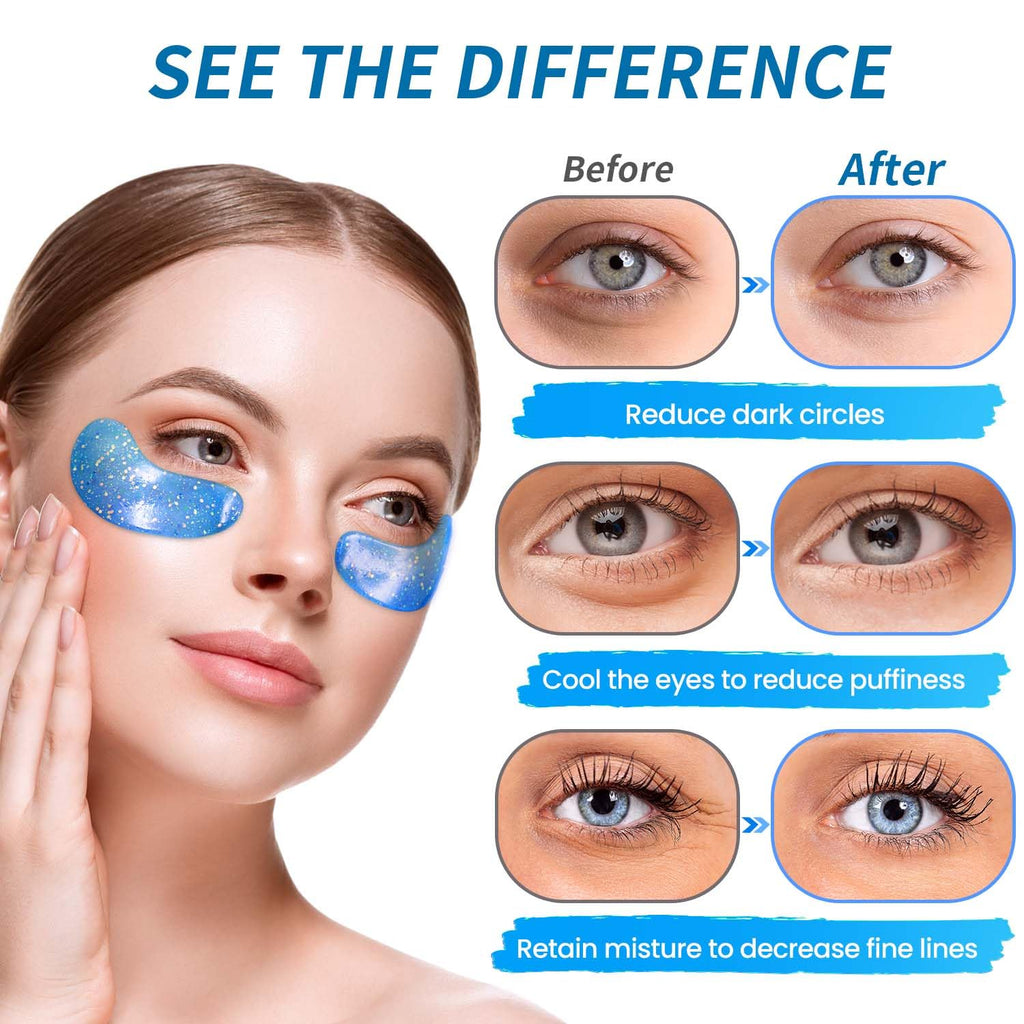 Onespring Eye Masks, Under Eye Patches for Puffiness, Retinol Collagen Eye Gel Pads, Reduce Wrinkles, Eye Bags & Dark circles - Face Mask Skincare, Anti Aging & Moisturizer, 24 Pairs