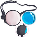 Cooling Eye Patches for Puffy Eyes, Pure Silk Ice Eye Patch, Single Eye Mask, Medical One Eye Cover Cold Hot Therapy Strabismus Lazy Eyes After Surgery Adult Kid Pirate Eyepatch (Black)