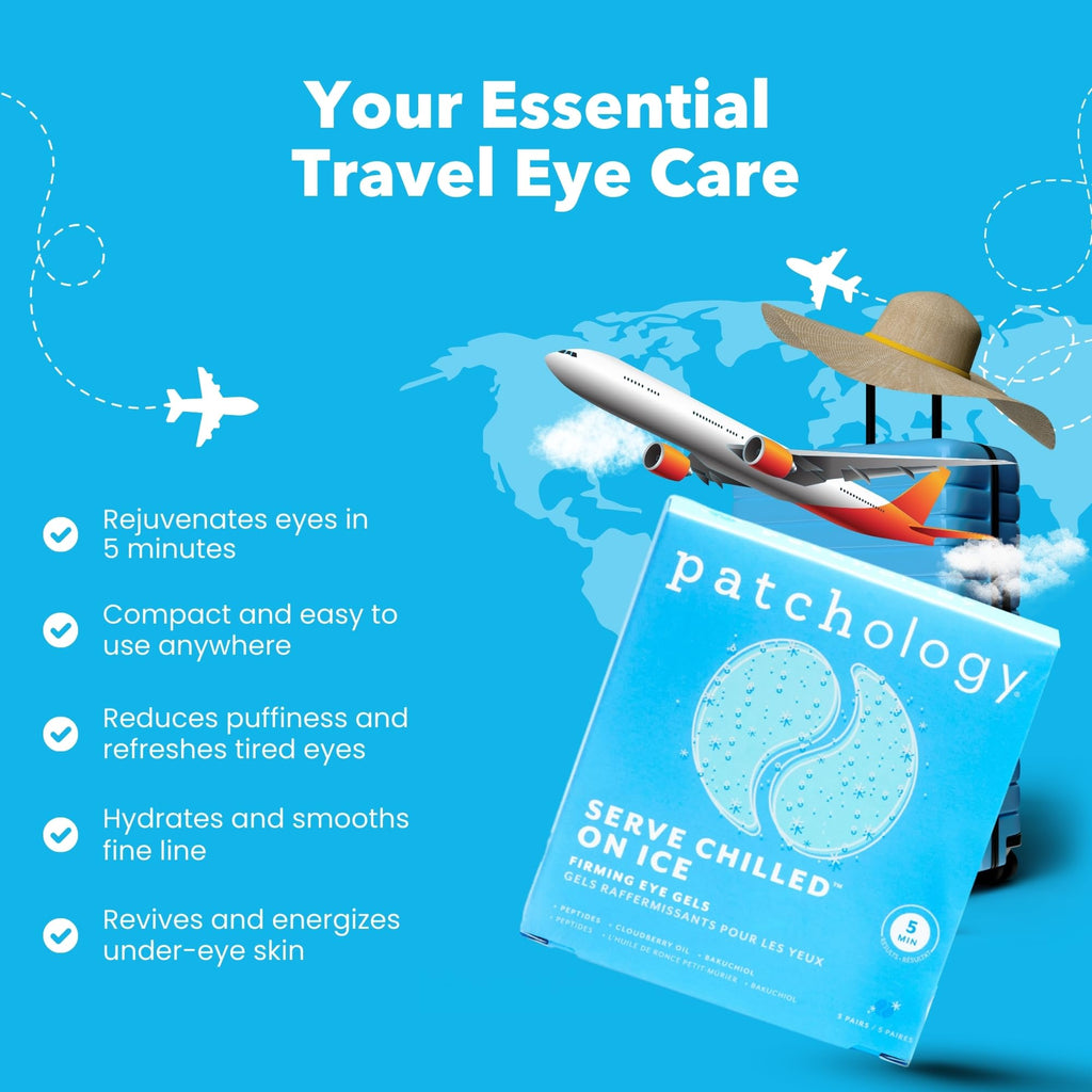 Patchology Iced Cooling Under Eye Mask Patches with Peptides, Cloudberry Oil & Bakuchiol – Firming & Soothing Eye Gels to Reduce Fine Lines and Under Eye Bags – Hydrating Under Eye Pads (5 Pairs)