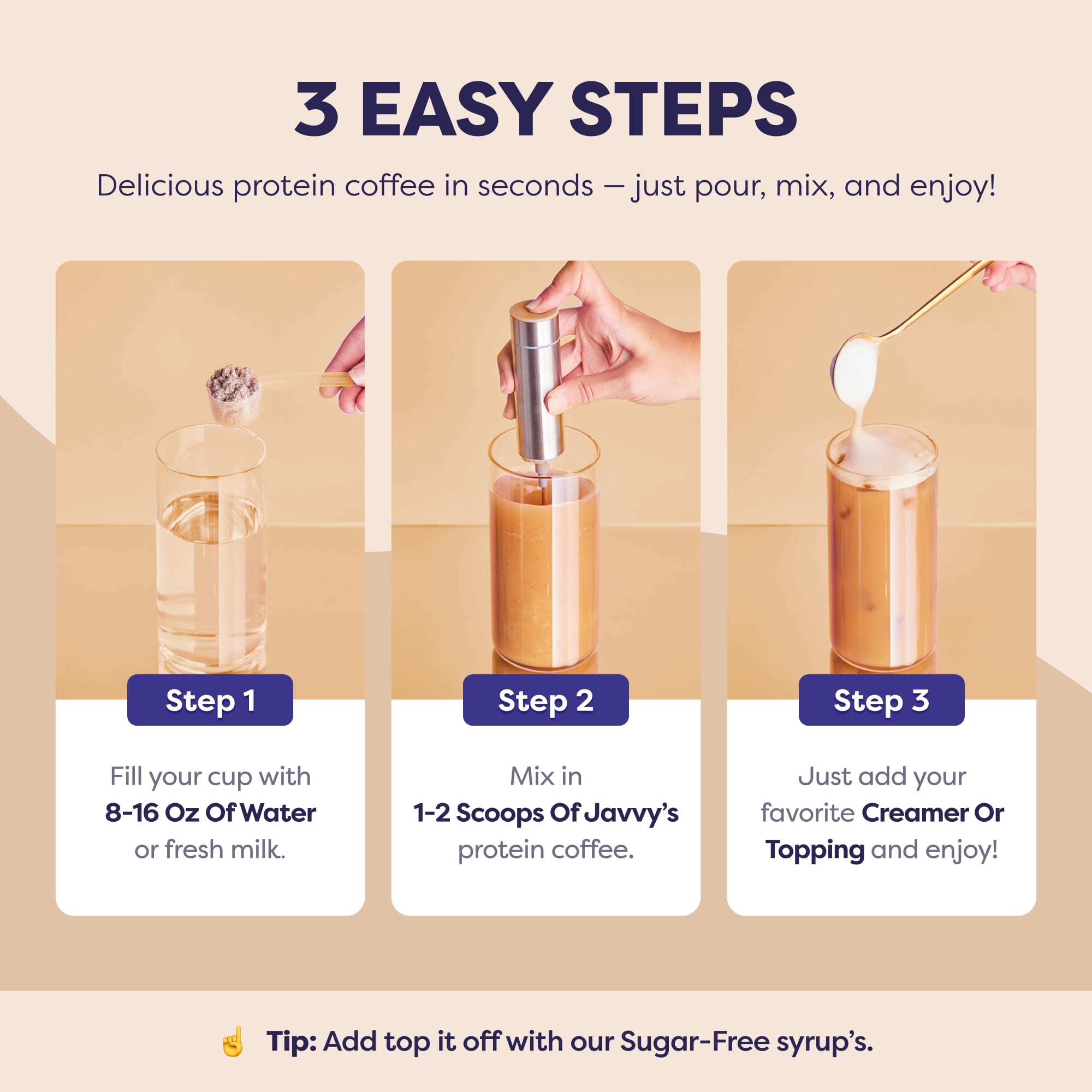 Javvy Protein Iced Coffee - Premium Whey Protein & Iced Coffees, 100% Natural Cold Brew, Zero Artificial Flavors & Sweeteners, 80mg Caffeine, No Added Sugar, 20 Servings, Caramel, 1 Pack