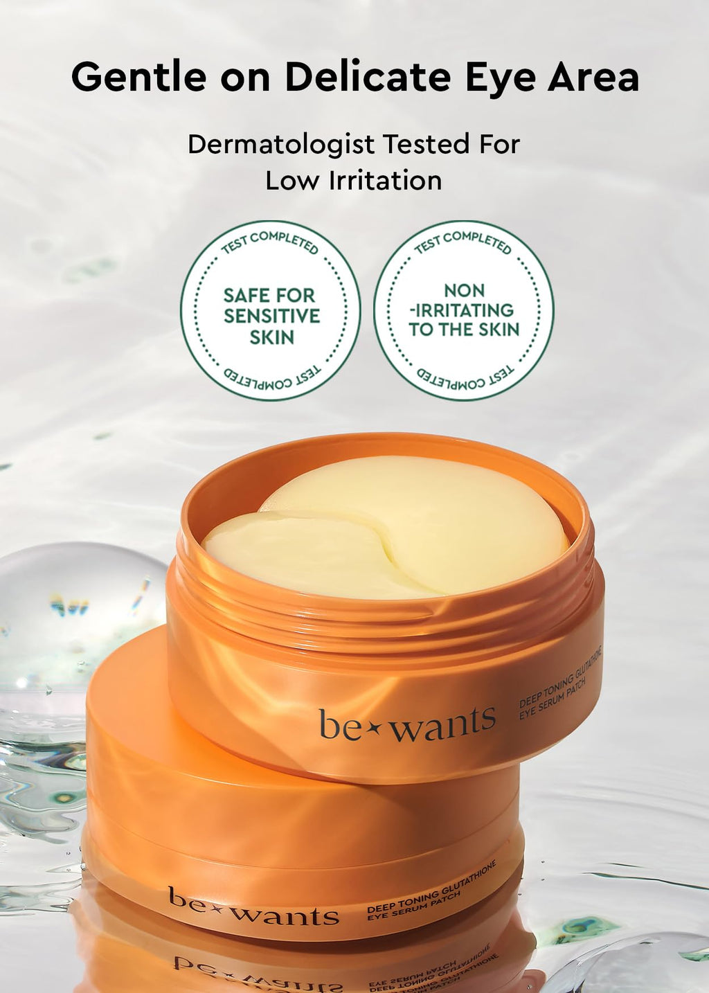 bewants Under Eye Patches for Puffy Eyes, Korean Under Eye Mask with Vegan Collagen and Hyaluronic Acid, Patches for Dark Circles and Cooling, 60 pieces