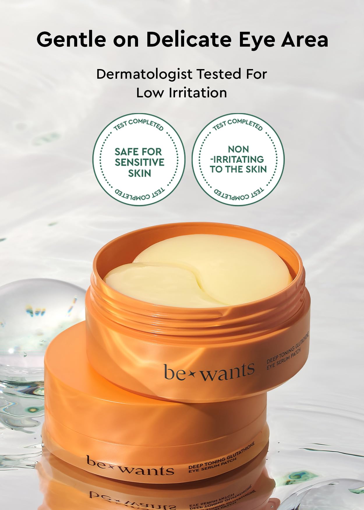 bewants Under Eye Patches for Puffy Eyes, Korean Under Eye Mask with Vegan Collagen and Hyaluronic Acid, Patches for Dark Circles and Cooling, 60 pieces
