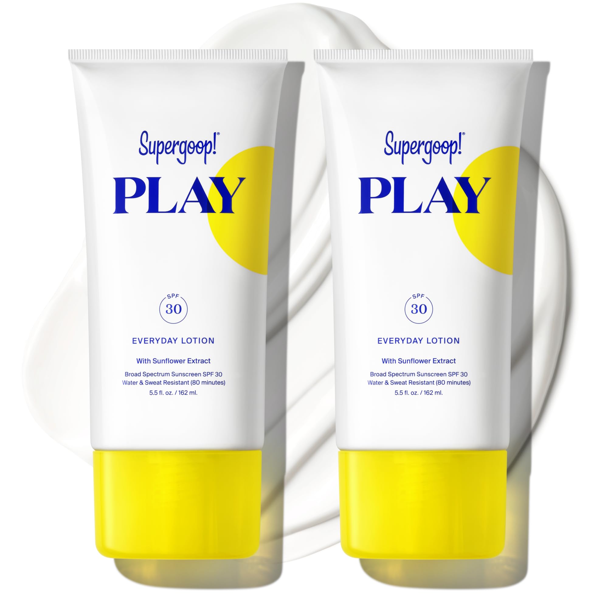 Supergoop! PLAY Everyday Lotion - Broad Spectrum Body & Face Sunscreen - Great for Active Days - Fast Absorbing, Water & Sweat Resistant