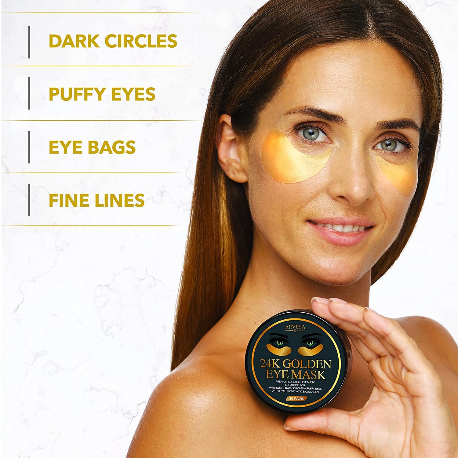 Under Eye Patches For Puffy Eyes And Dark Circles - Retinol Collagen Under Eye Masks - Reduce Wrinkles & Bags - Skin Treatment Pads - Anti Aging Moisturizer Mask For Women Gift - 60 Gel Pads