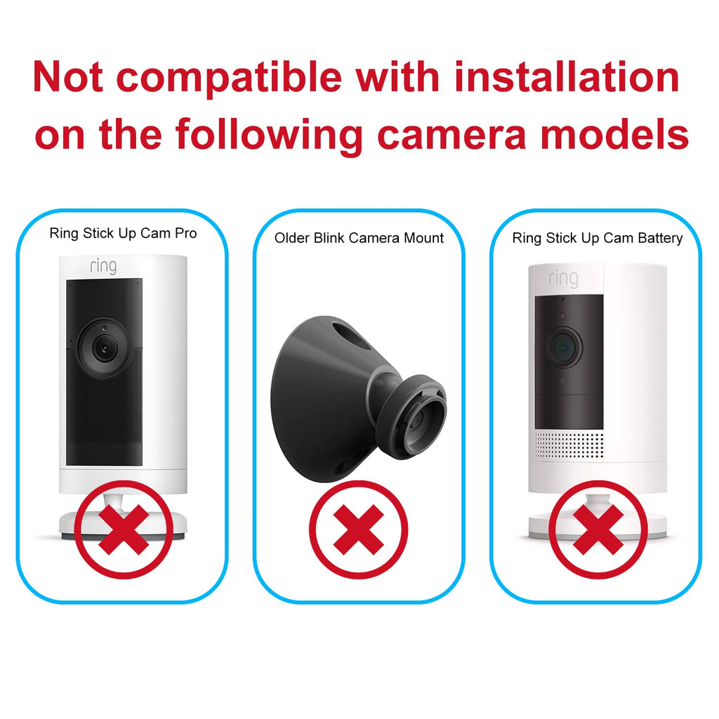 StartVision 3 Pack Blink Camera Wall Mount for Blink Outdoor 2K+ / Outdoor 4 /Mini 2K+/ Mini 2 / Mini/Blink Indoor Camera, No Drill No Screws Adhesive Wall Mount (Black)