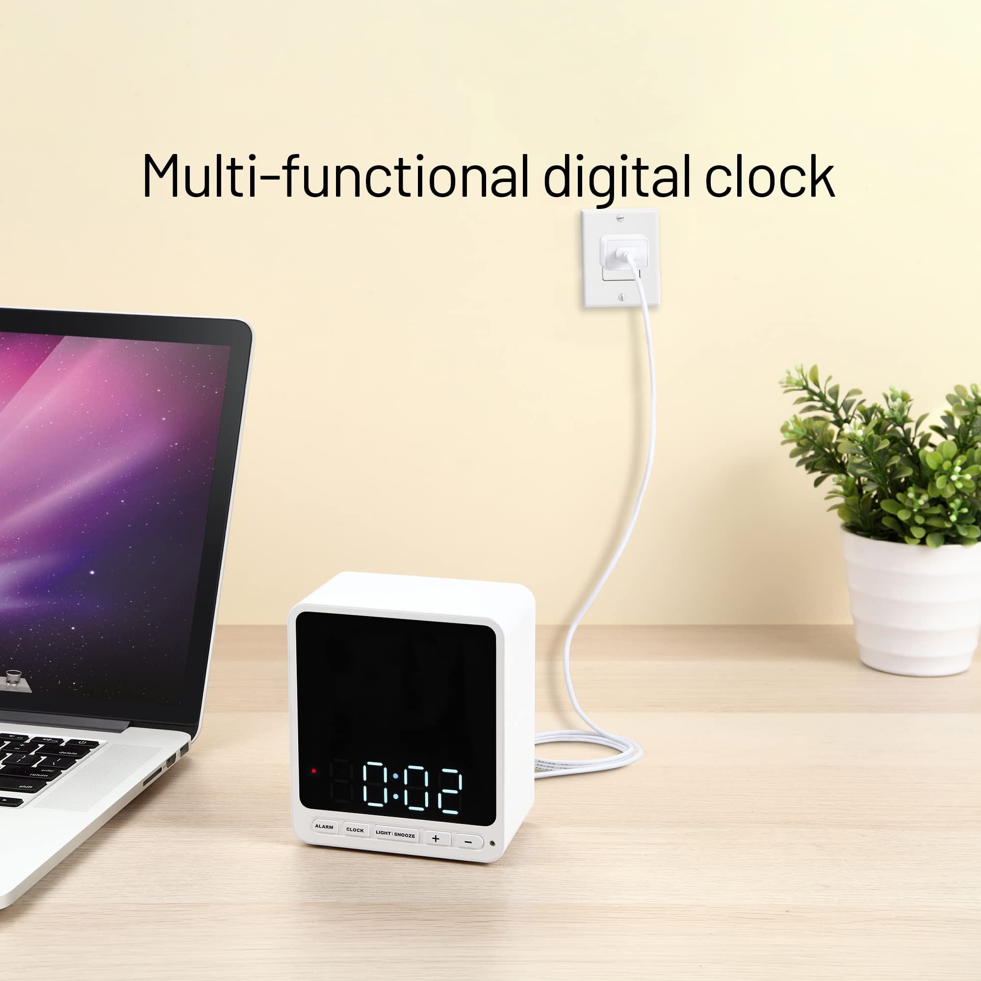 Wasserstein Alarm Clock Case for Blink Mini - Black Version - Discreet Cover for Low-Key Camera Placement - NOT Compatible with Blink Mini 2 (White Version) - Camera NOT Included