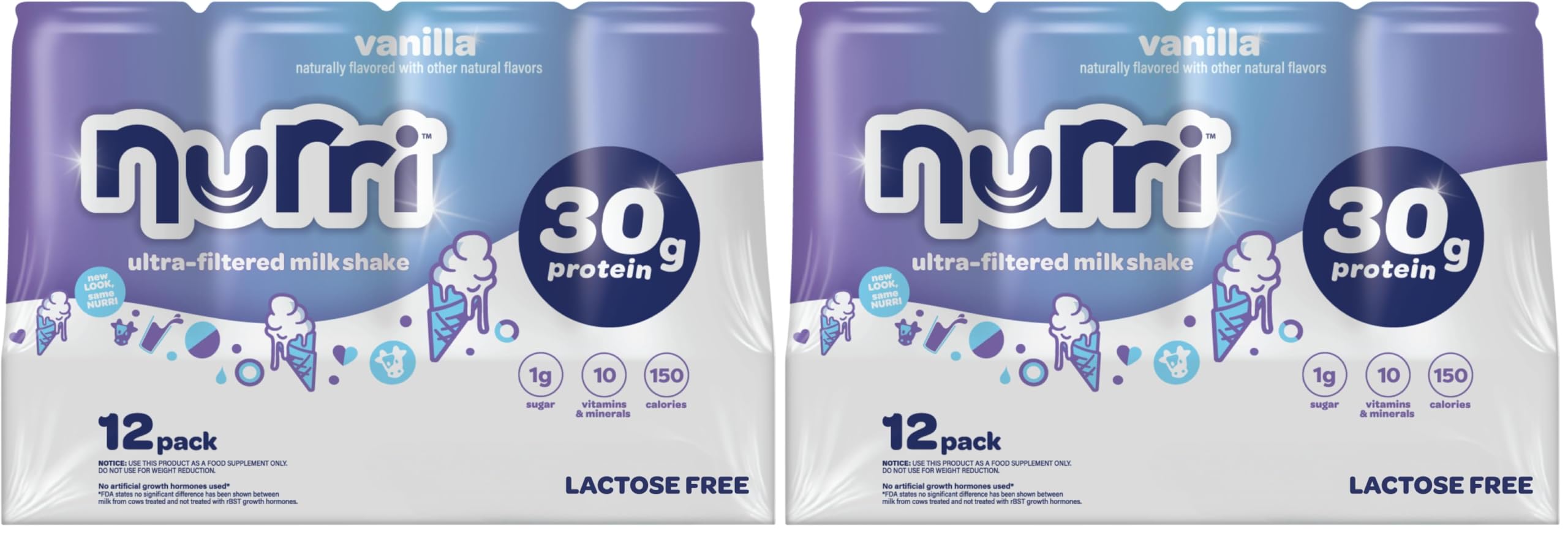 Nurri - 30g Protein Ultra Filtered Milk Shake – Mocha- with Caffeine for Energy, Lactose Free, Low Sugar, 150 Calories, 10 Vitamins and Minerals - 11 fl oz, 10 Cans