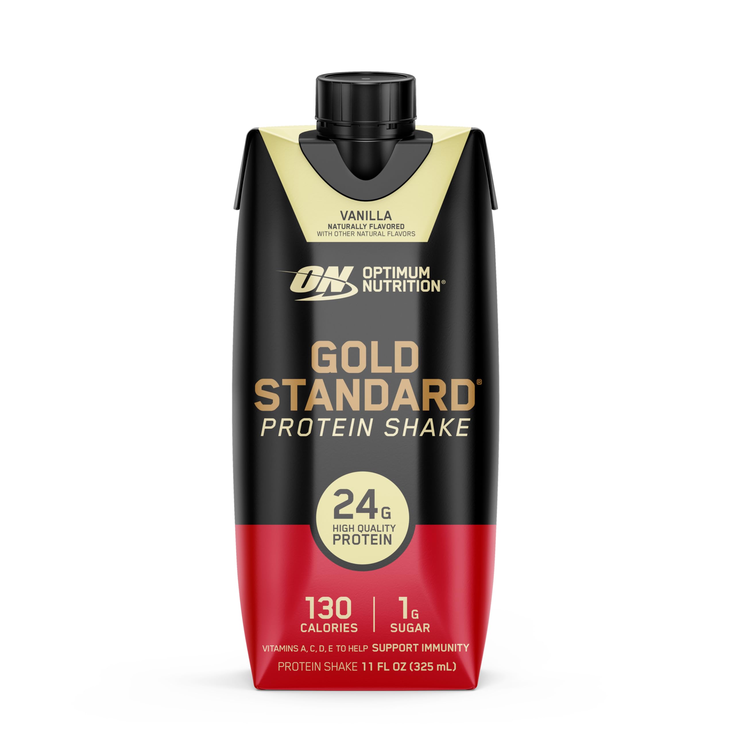 Optimum Nutrition Gold Standard Protein Shake, 24g Protein, Ready to Drink Protein Drinks, Chocolate, 11 Fl Oz, 12 Count (Pack of 1) (Packaging May Vary)