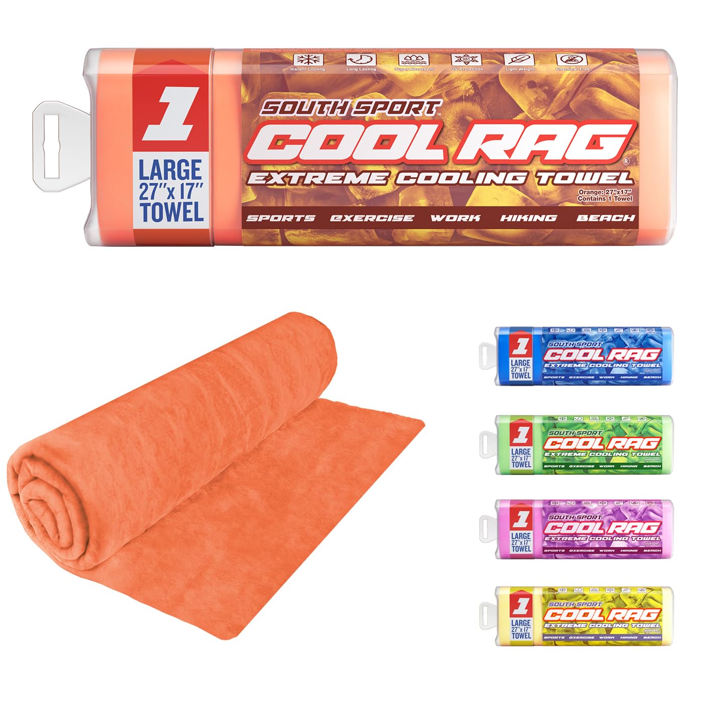 Cool Cool RAG Extreme Cooling Towel for Heat Relief - PVA Cooling Towel for Workout, Gym, Running and for Other Outdoor Sports - Cooling Rag for Neck - Cool Towel for Quick Cooling