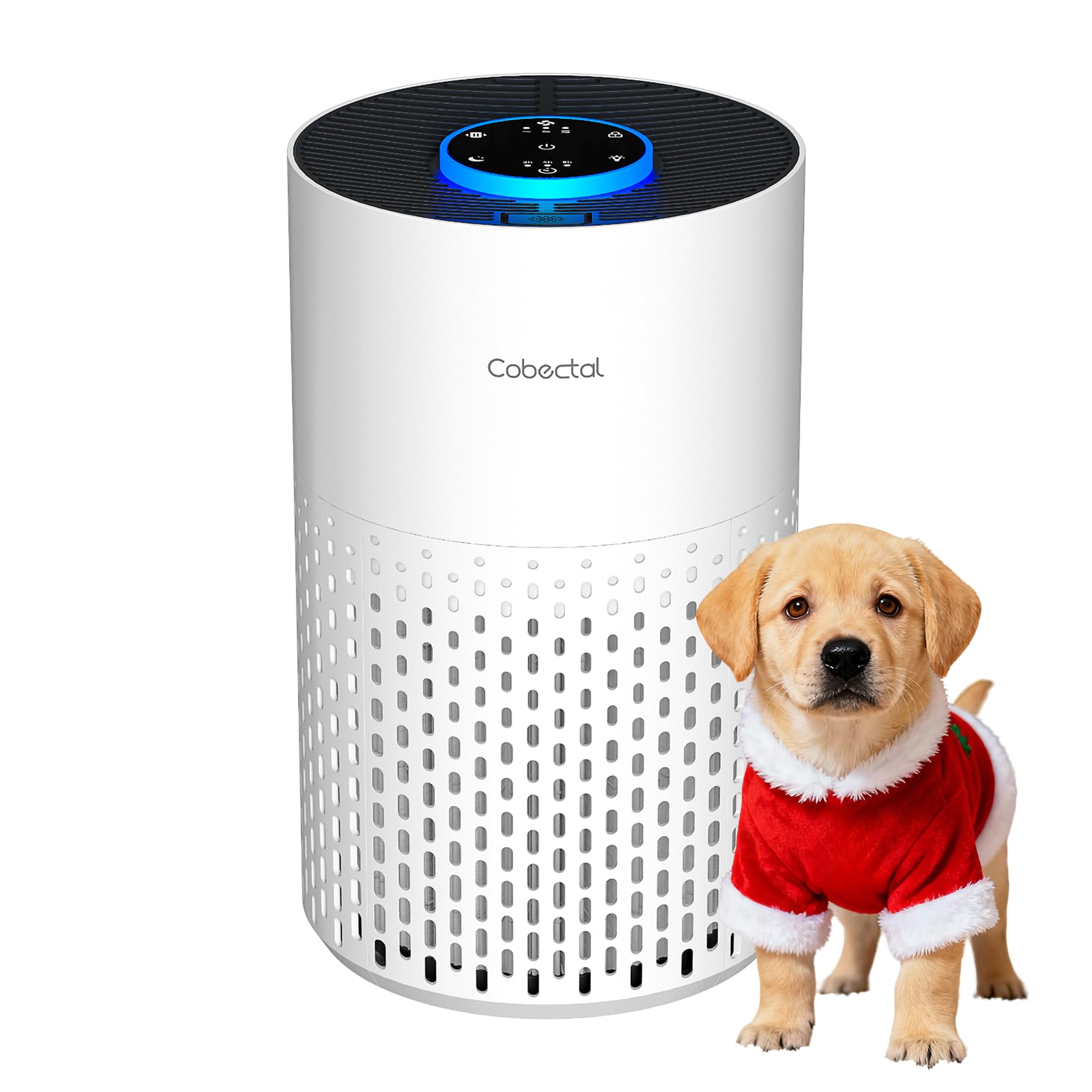 Air Purifiers for Bedroom Home, Cobectal Air Cleaner with HEPA 3-in-1 Filter for Room up to 1050 ft², Aroma Function, Sleep Mode, Portable Air Purifiers for Office, Dorm, RVs, White
