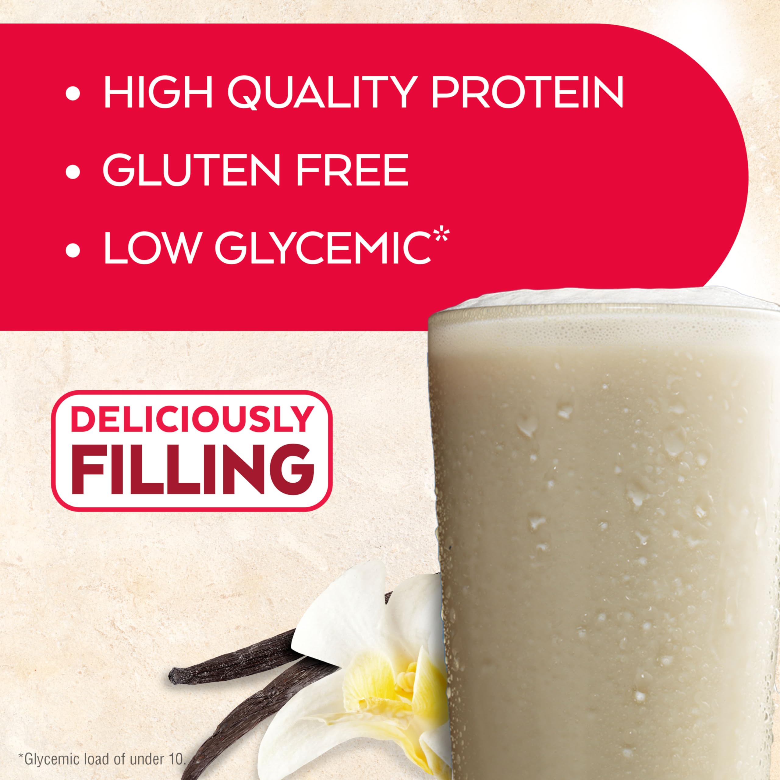 Atkins Vanilla Cream Meal Size Protein Shake, 23g Protein, Low Glycemic, 3g Carb, 1g Sugar, Keto Friendly