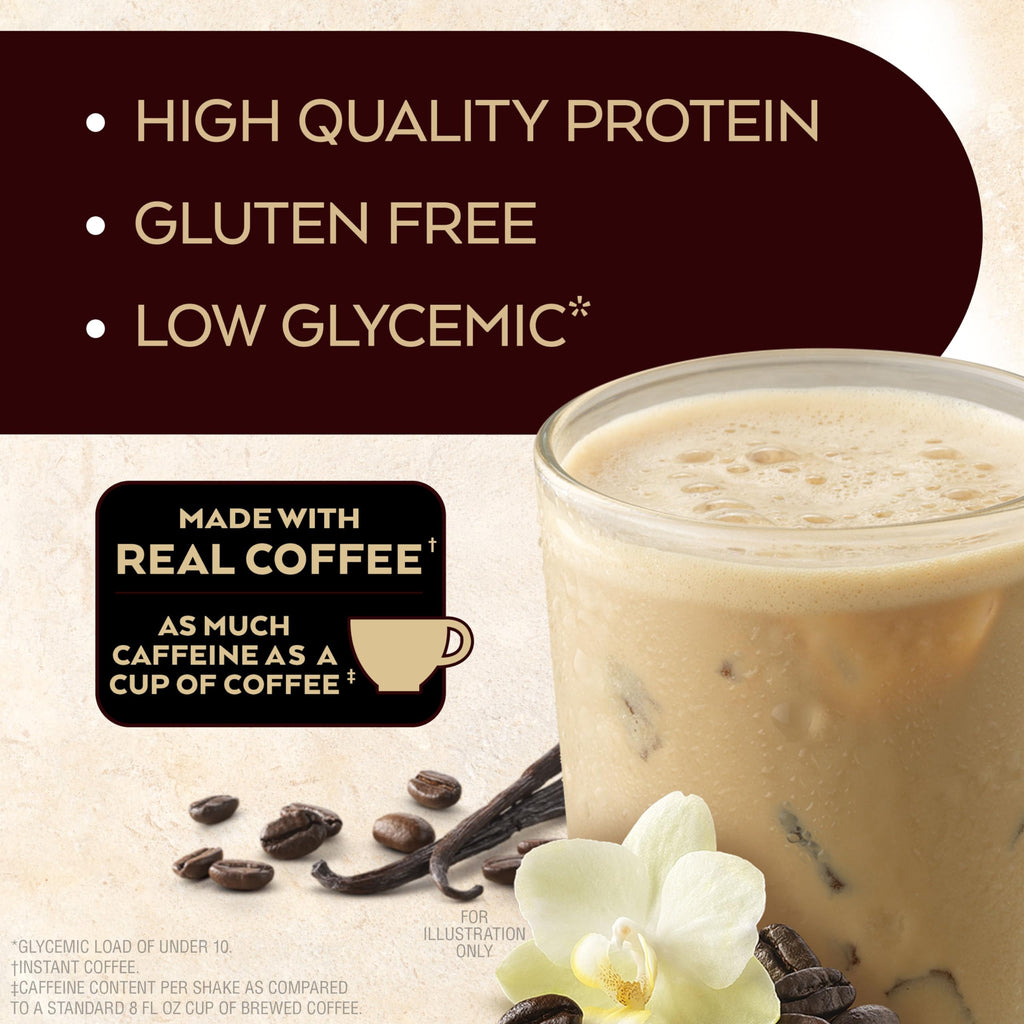 Atkins Mocha Latte Iced Coffee Flavored Protein Shake, High Protein, Low Glycemic, Low Carb and Low Sugar Shakes, Keto-Friendly, 12 Pack