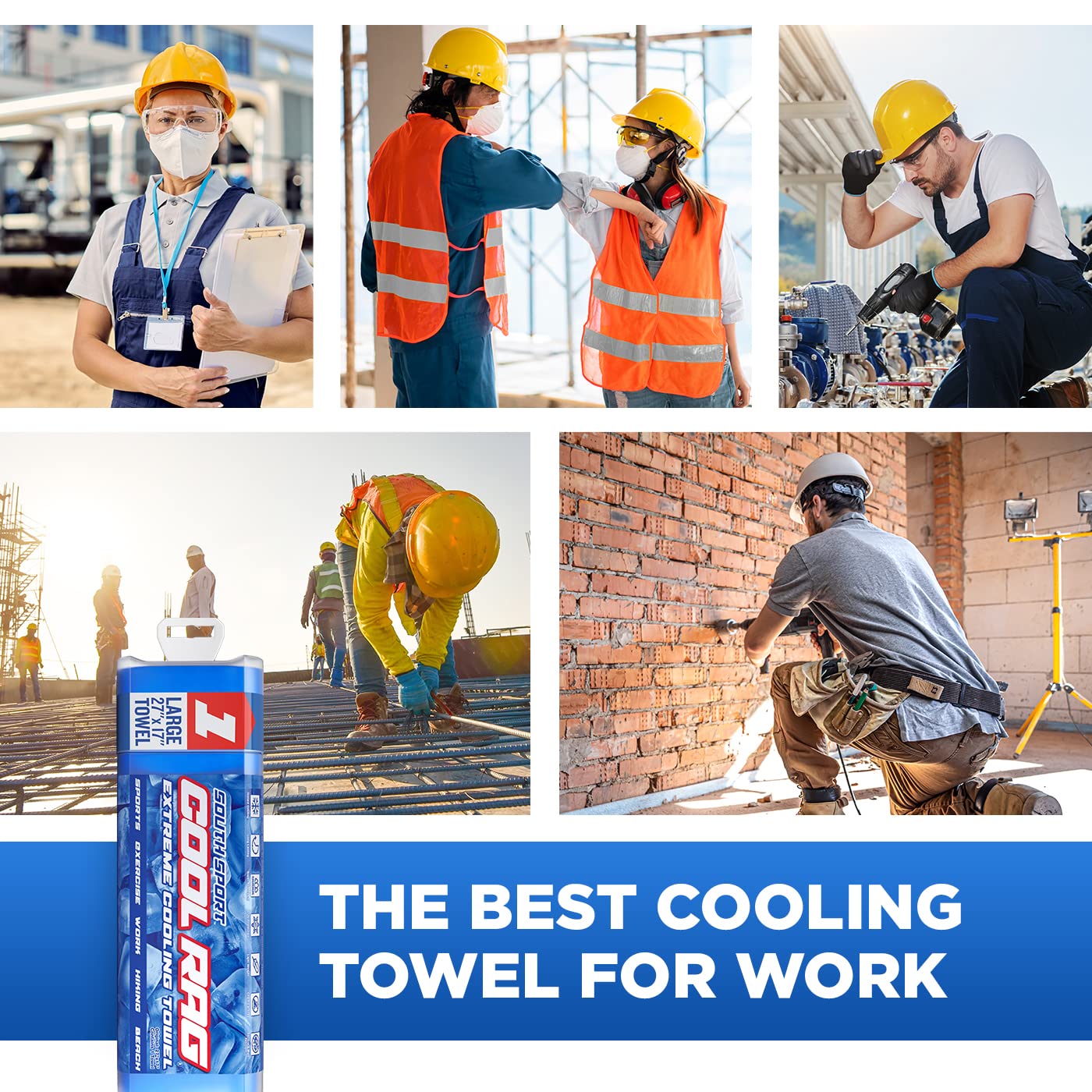 Cool Cool RAG Extreme Cooling Towel for Heat Relief - PVA Cooling Towel for Workout, Gym, Running and for Other Outdoor Sports - Cooling Rag for Neck - Cool Towel for Quick Cooling