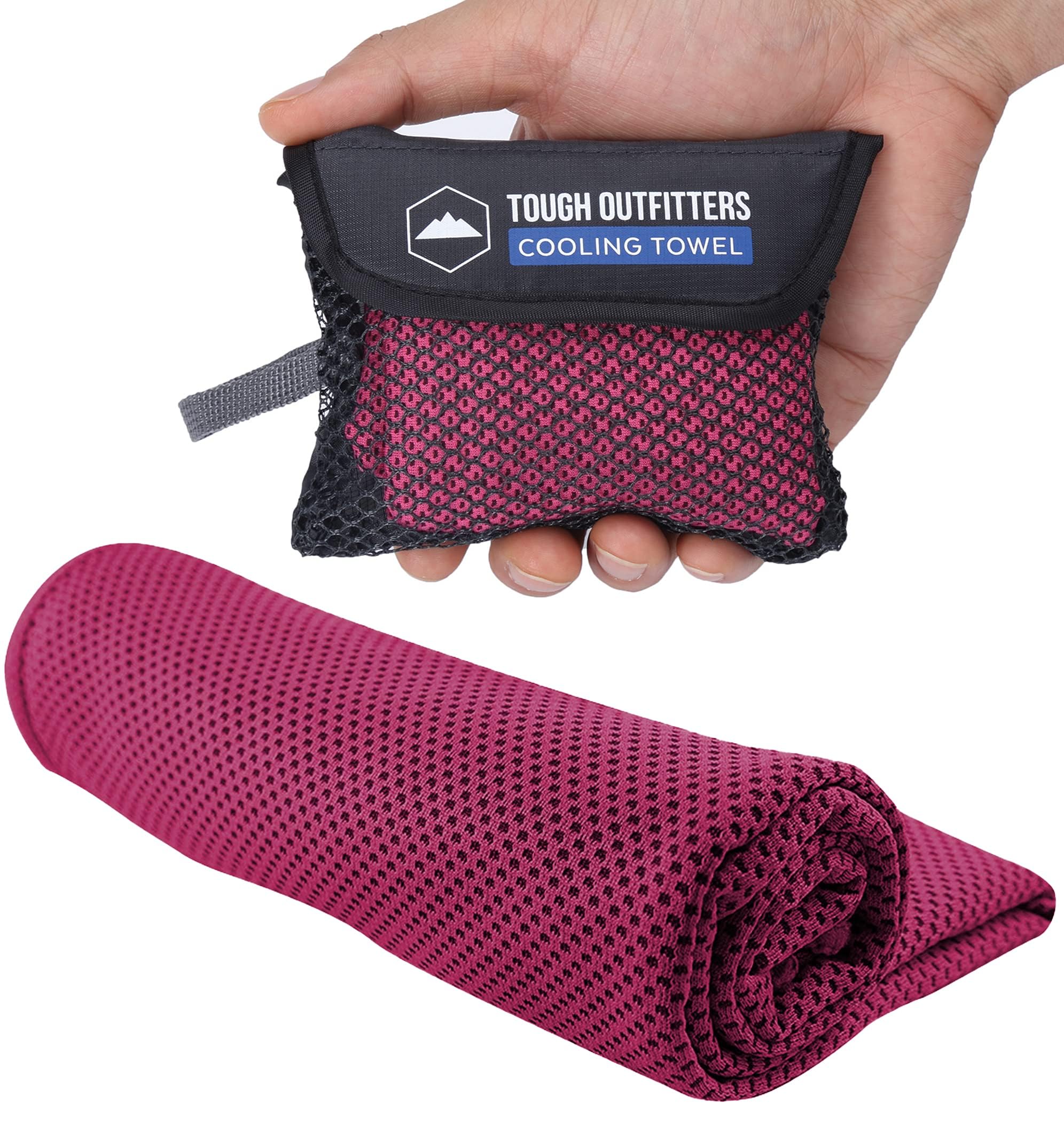 Tough Outdoors Cooling Towels for Neck Face - Neck Cooling Towel for Hot Weather Yoga Sports Golf Sweat - Instant Cold Towel