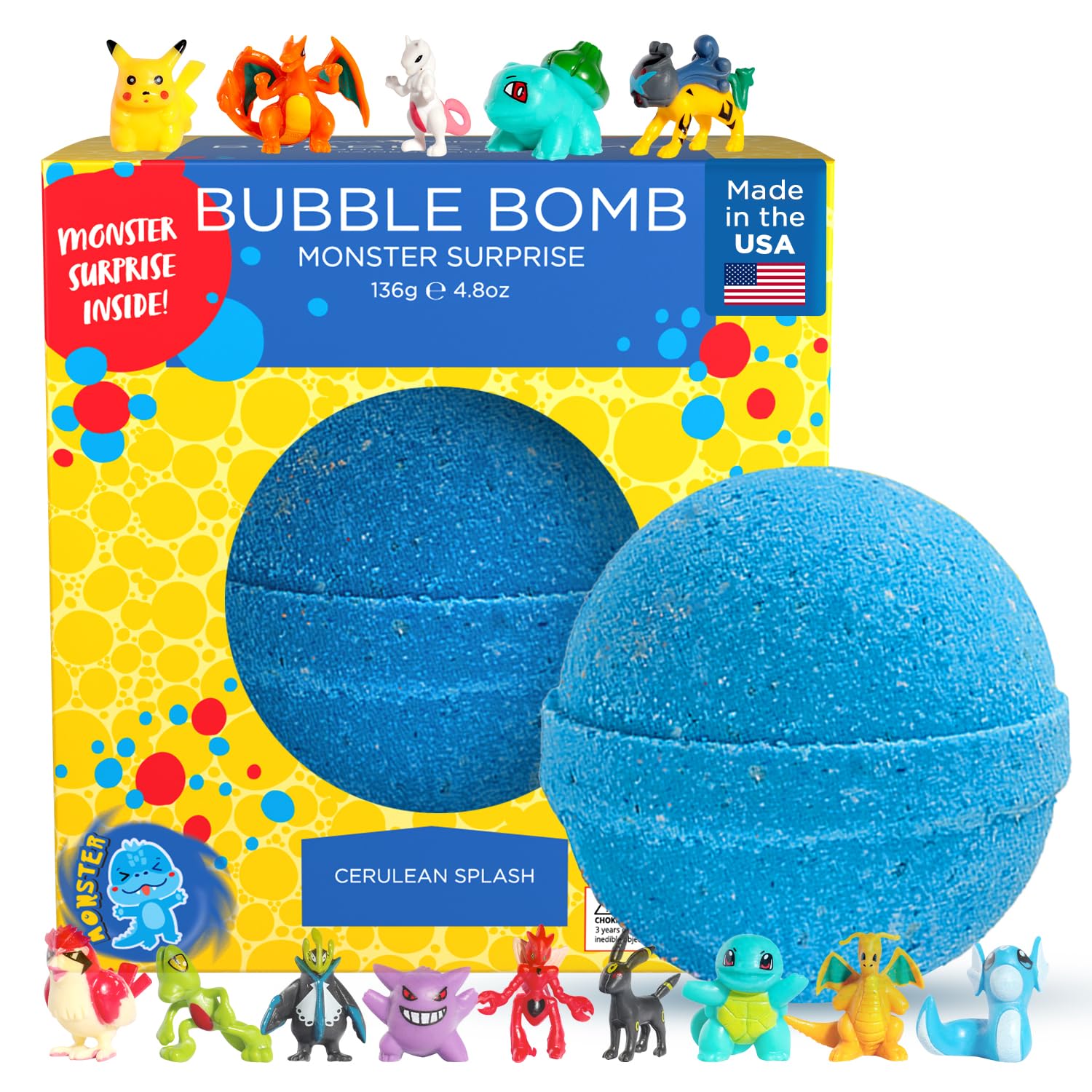 Superhero Bath Bombs for Kids & Boys with Surprise Hero Toys Inside (1 Pack) - Large Bubble Bath Bombs for Boys & Girls - Birthday Gift & Goodie Bags for Kids - Fruity Scent, USA Made by Two Sisters