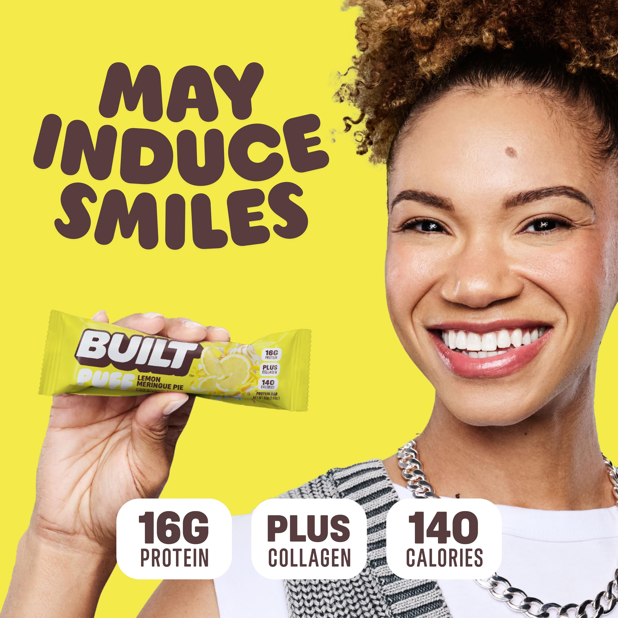 BUILT Bar Puff Protein Bars - Variety Pack - 15-17g Protein Snack Bars with Collagen - Calorie Conscious & Gluten Free - 12 Count, Variety May Vary | Protein Snack Bars with Collagen, Calorie Conscious, Gluten Free