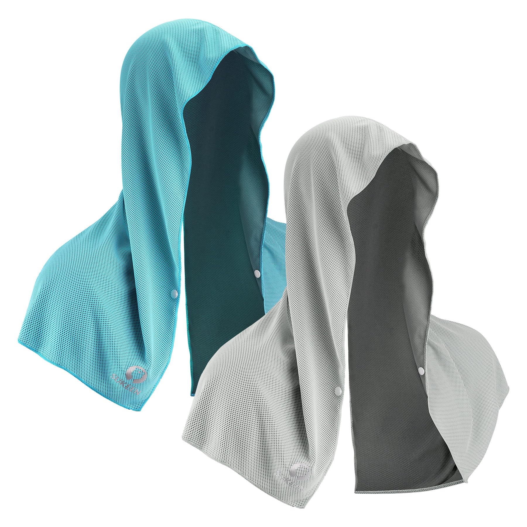 Sukeen Cooling Hoodie Towel, Absorbent Quick-Drying Cooling Towels for Neck and Face, UV Sun Protection Cooling Neck Wraps Sport Head Cooling Towel Hot Weather