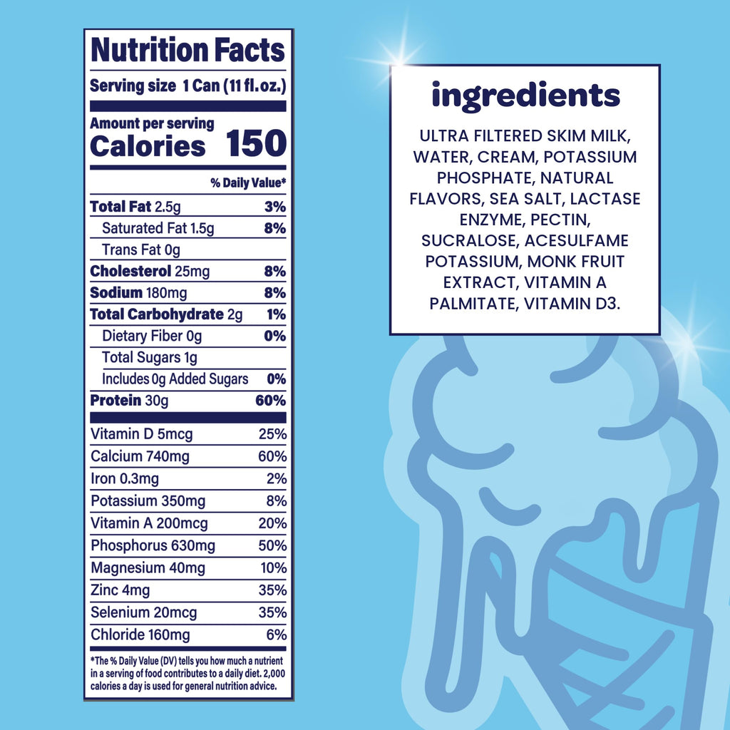 Nurri - 30g Protein Ultra Filtered Milk Shake – Mocha- with Caffeine for Energy, Lactose Free, Low Sugar, 150 Calories, 10 Vitamins and Minerals - 11 fl oz, 10 Cans