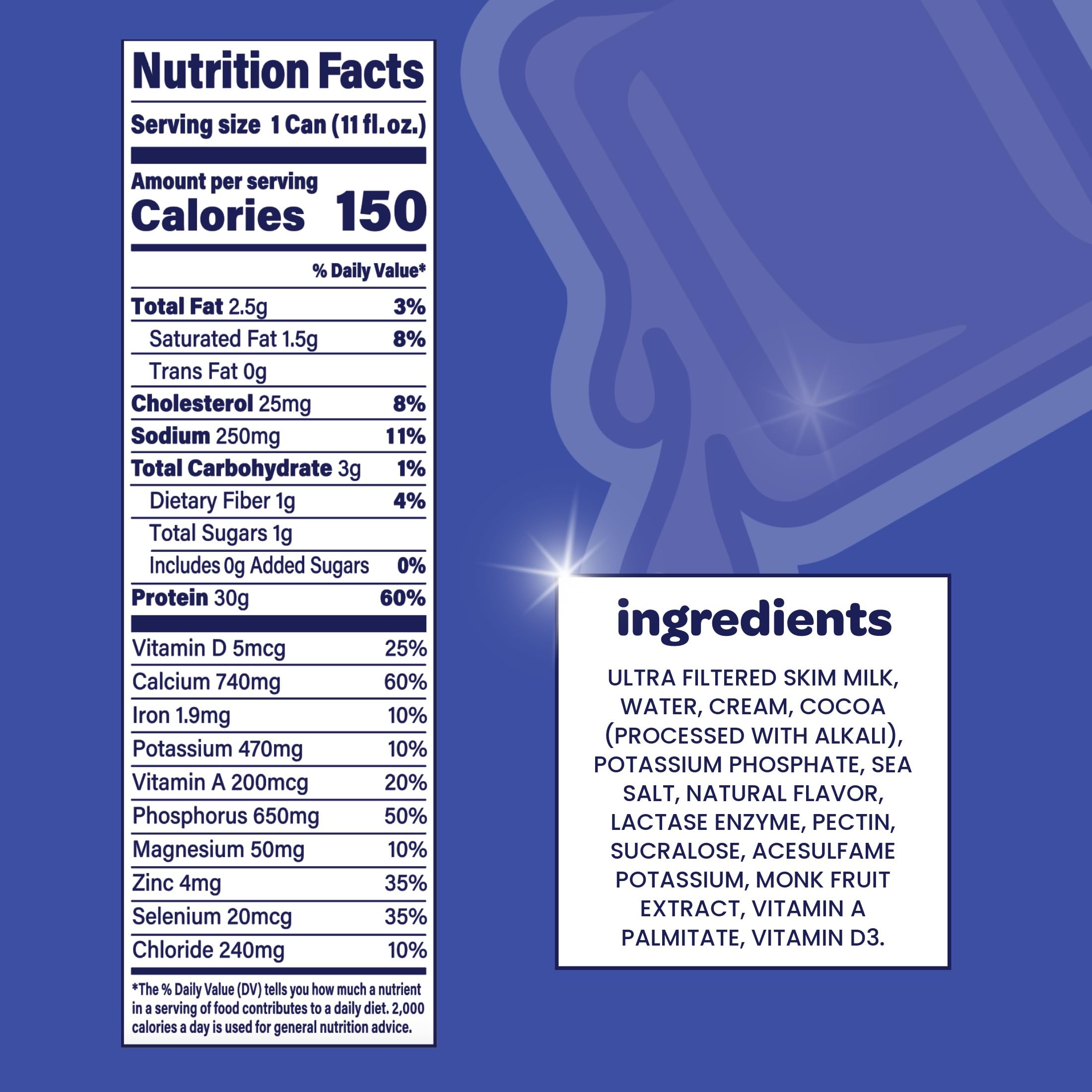 Nurri - 30g Protein Ultra Filtered Milk Shake – Mocha- with Caffeine for Energy, Lactose Free, Low Sugar, 150 Calories, 10 Vitamins and Minerals - 11 fl oz, 10 Cans