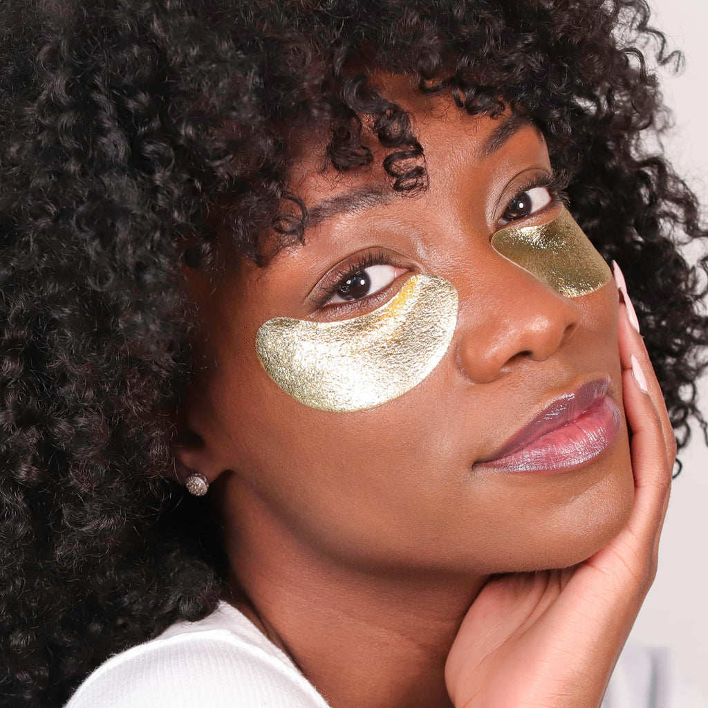 Wander Beauty Baggage Claim - Rose Gold Foil Under Eye Patches For Dark Circles and Puffiness - Under Eye Mask Depuffs & Firms - Brightening Eye Mask for Under Eye Bags (6 Pairs)