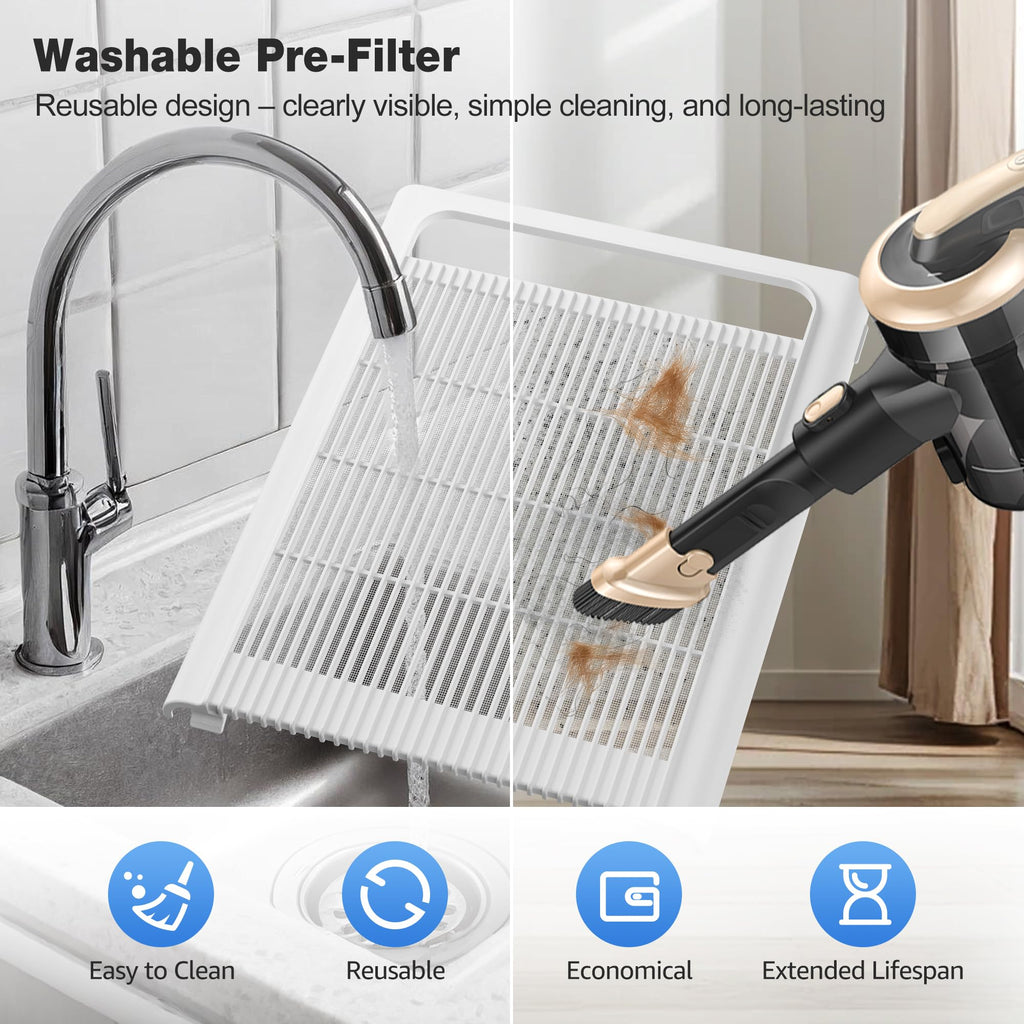 KNKA Air Purifier for Home Bedroom Large Room Up to 1,695 Ft² in 1 Hr, HEPA Sleep Mode Air Cleaner with Washable Pre-Filter, AHAM VERIFIDE, AQI Display, Pet Mode for Pets, Dust, Pollen, APH4000, Black