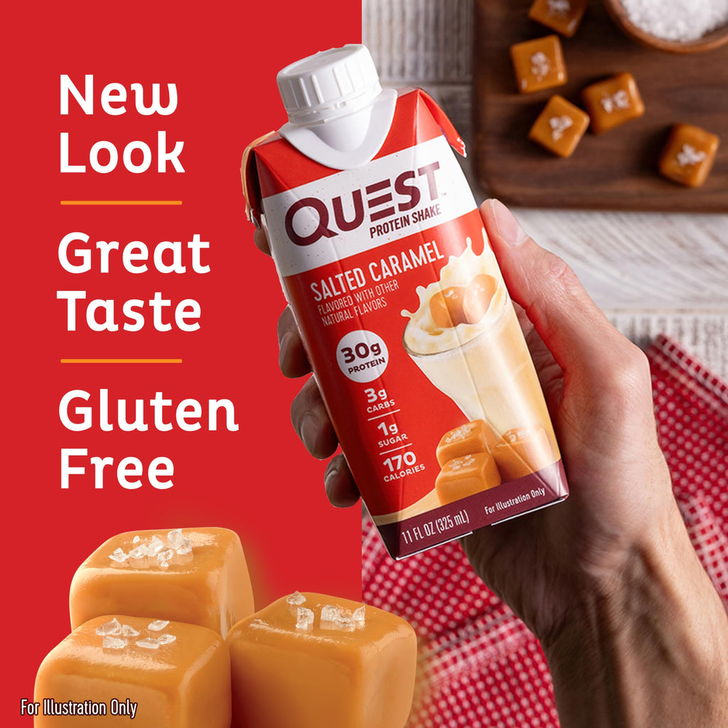 Quest Nutrition Ready to Drink Vanilla Protein Shake, 30g Protein, 3g Net Carbs, Gluten Free, Keto Friendly, 11 fl.oz 4 Count (Pack of 3)