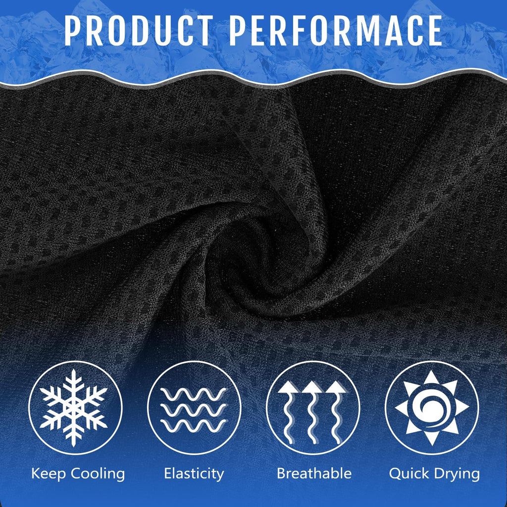 Hosuly 1000 Pack Cooling Towels Bulk 40 x 12 Inch Large Chilly Breathable Sweat Sports Cold Towels Sublimation Microfiber Ice Neck Rag for Hot Weather Workout Gym Team Gift (Dark Blue)
