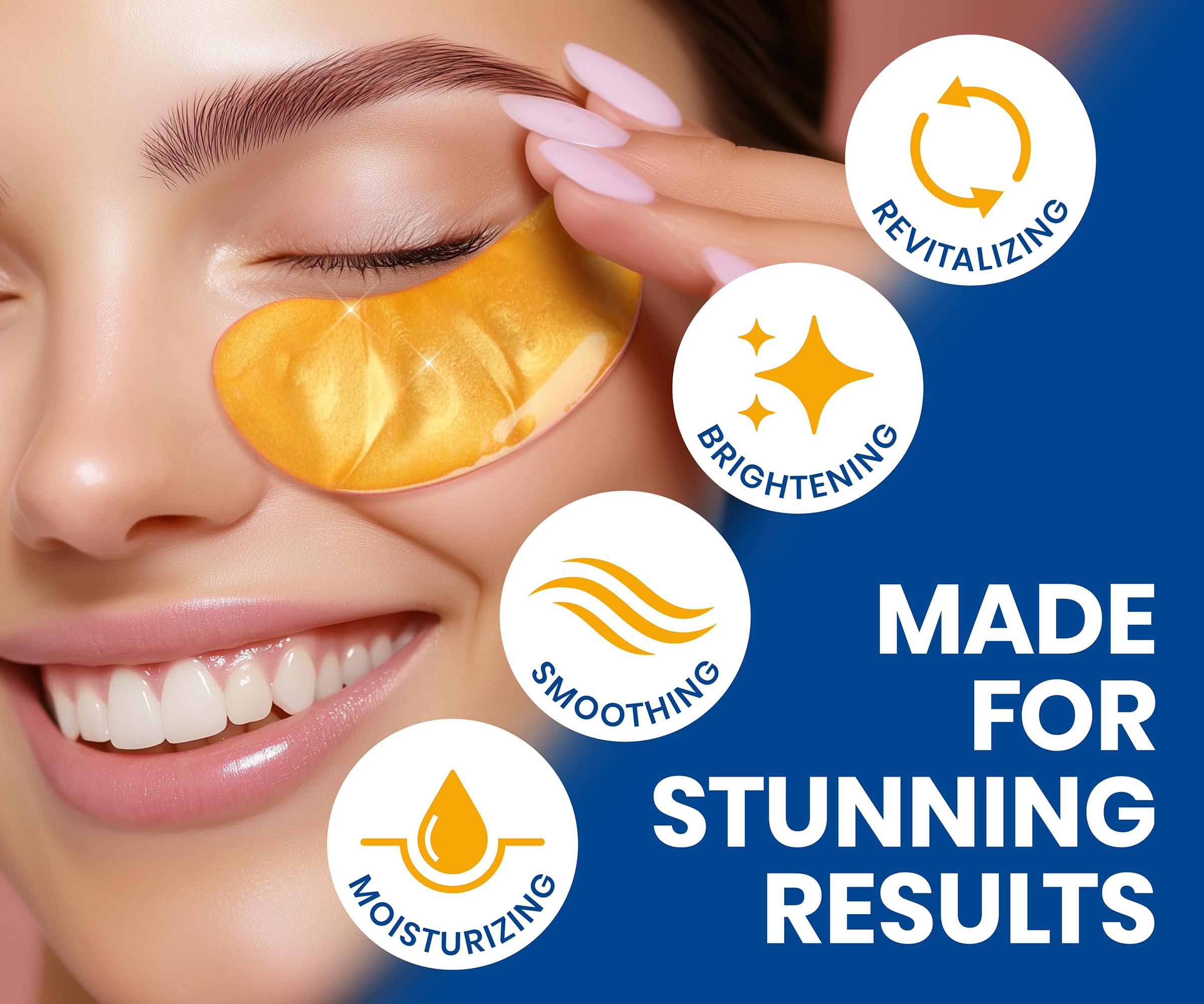 Stylia Collagen & Vitamin C Under Eye Patches for Puffy Eyes & Dark Circles - Depuffing, Hydrating & Firming Under Eye Mask with Hyaluronic Acid - Stocking Stuffers for Teen Girls, Vegan (30 Pairs)