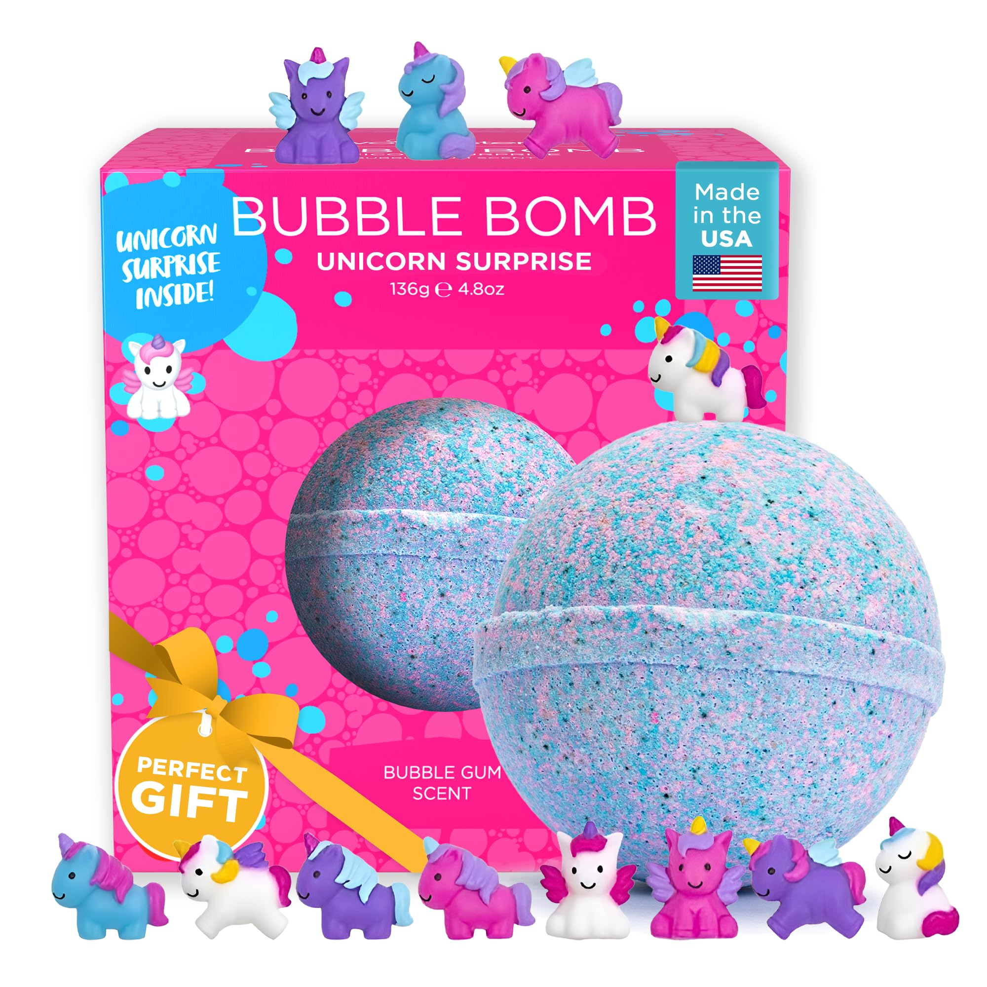 Superhero Bath Bombs for Kids & Boys with Surprise Hero Toys Inside (1 Pack) - Large Bubble Bath Bombs for Boys & Girls - Birthday Gift & Goodie Bags for Kids - Fruity Scent, USA Made by Two Sisters