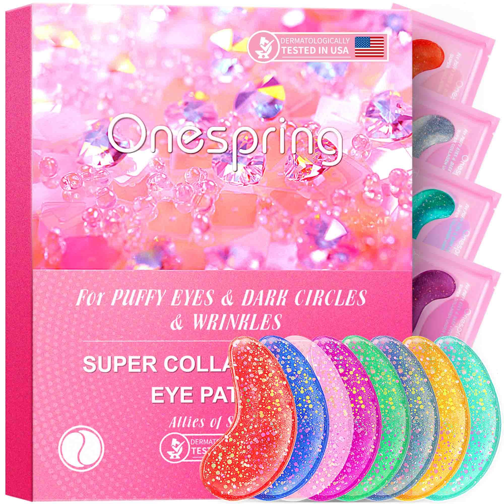 Onespring Eye Masks, Under Eye Patches for Puffiness, Retinol Collagen Eye Gel Pads, Reduce Wrinkles, Eye Bags & Dark circles - Face Mask Skincare, Anti Aging & Moisturizer, 24 Pairs