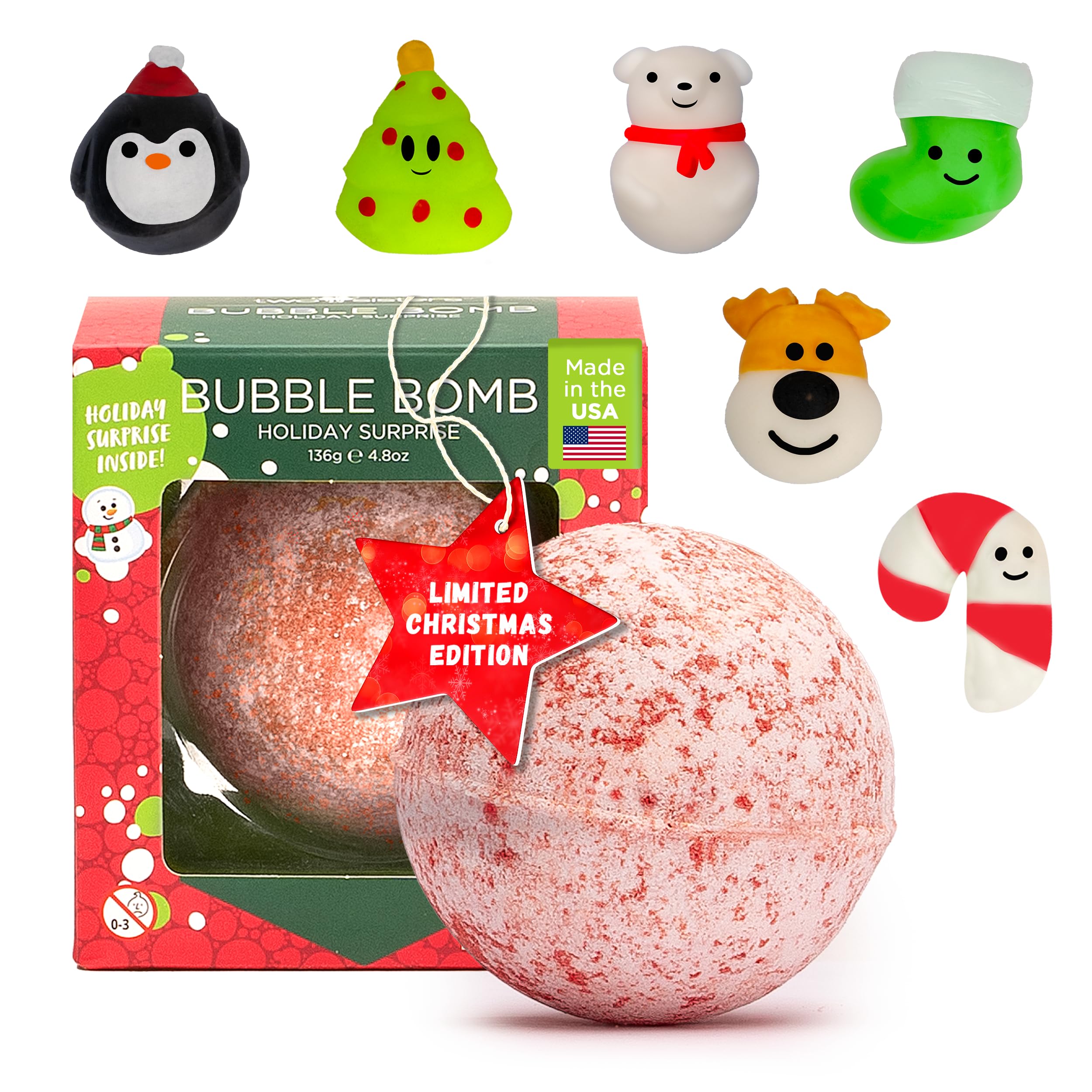 Superhero Bath Bombs for Kids & Boys with Surprise Hero Toys Inside (1 Pack) - Large Bubble Bath Bombs for Boys & Girls - Birthday Gift & Goodie Bags for Kids - Fruity Scent, USA Made by Two Sisters