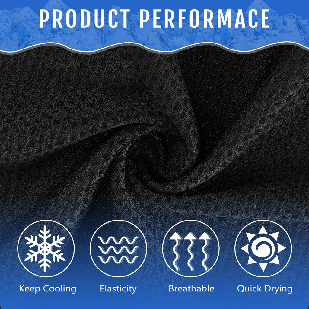 Hosuly 1000 Pack Cooling Towels Bulk 40 x 12 Inch Large Chilly Breathable Sweat Sports Cold Towels Sublimation Microfiber Ice Neck Rag for Hot Weather Workout Gym Team Gift (Dark Blue)