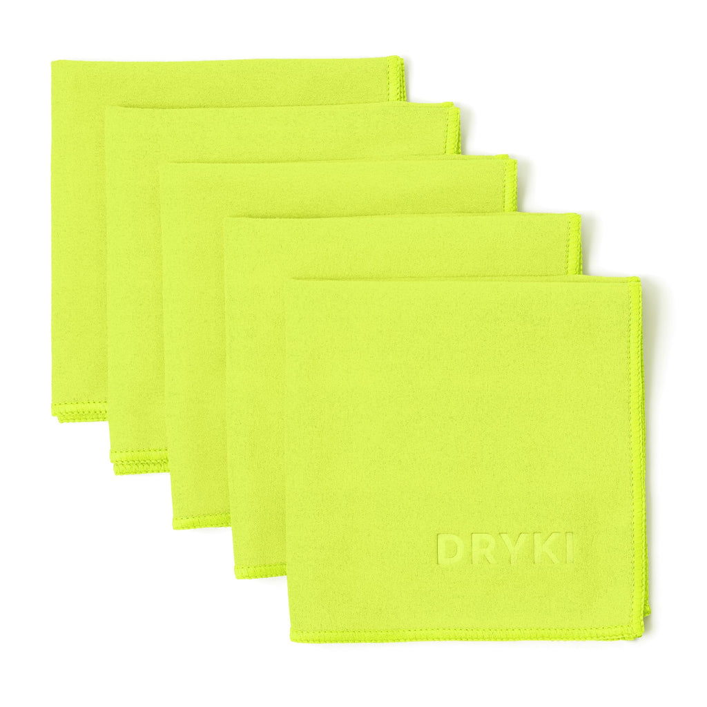 DRYKI Pocket-Sized Sweat Towels - The Original Sweat Absorbing Handkerchiefs - Quick-Dry Microfiber Sweat Rags for Face, Hands, & Body - Men & Women - Gym, Sports, and Work (Desert: 5 Pack)