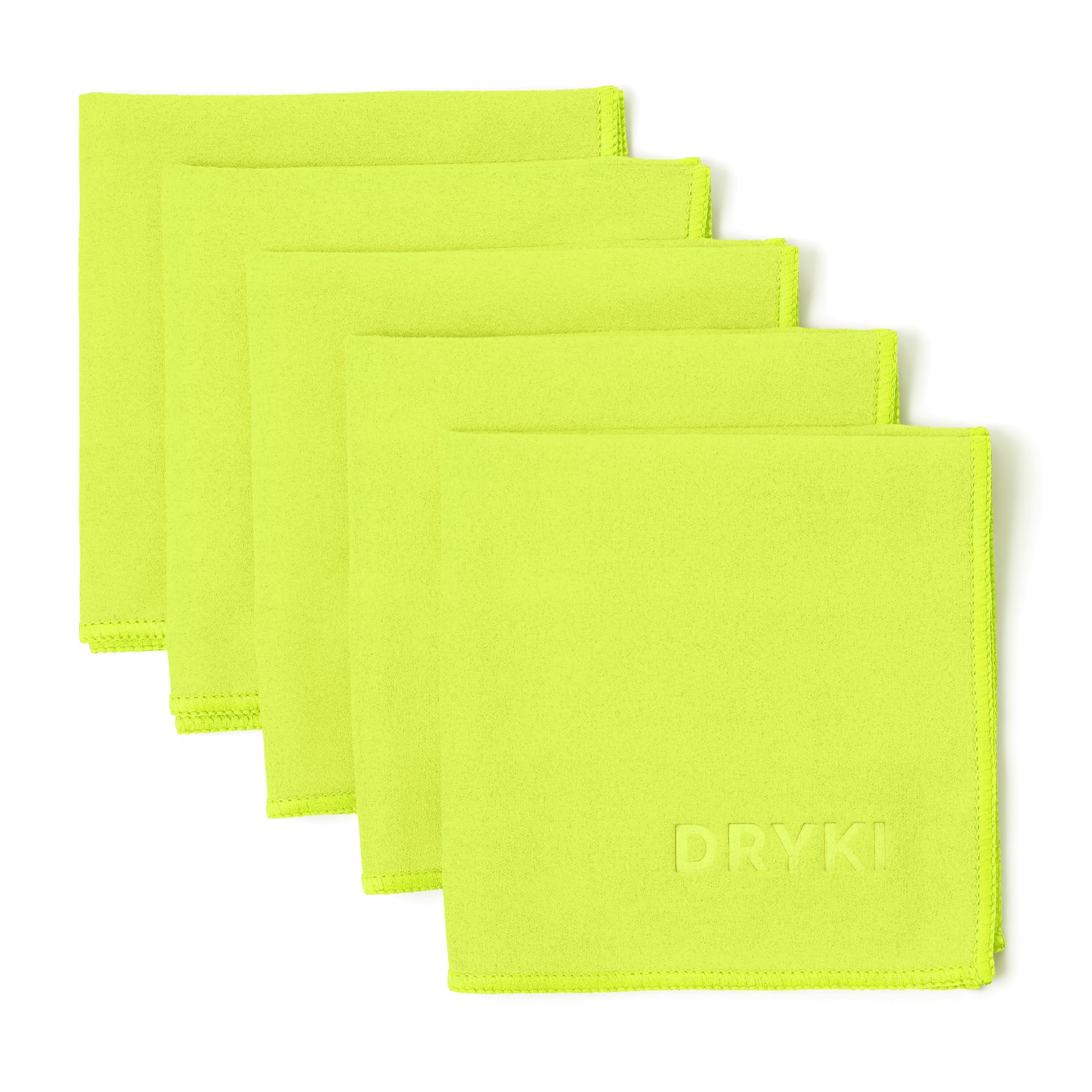 DRYKI Pocket-Sized Sweat Towels - The Original Sweat Absorbing Handkerchiefs - Quick-Dry Microfiber Sweat Rags for Face, Hands, & Body - Men & Women - Gym, Sports, and Work (Desert: 5 Pack)