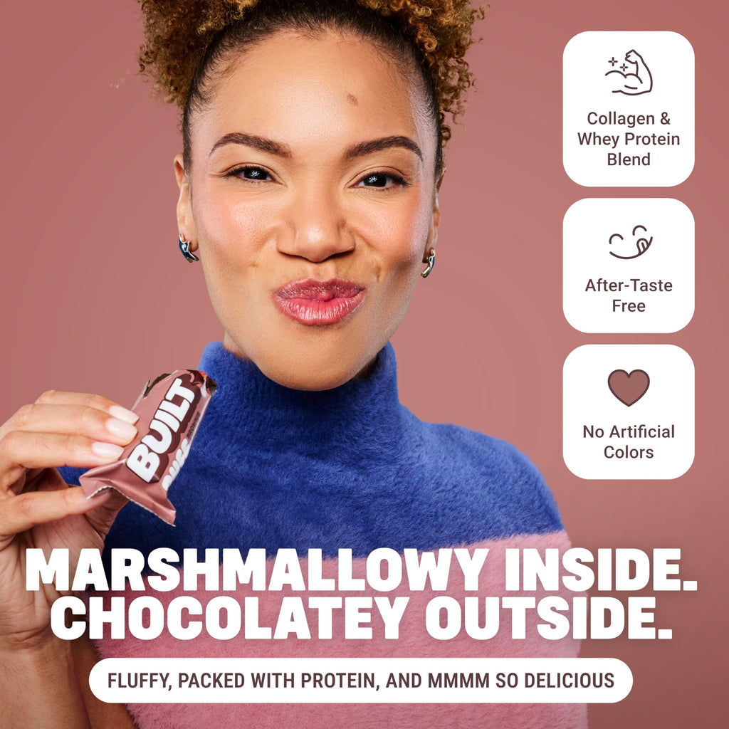 BUILT Bar Puff Protein Bars - Variety Pack - 15-17g Protein Snack Bars with Collagen - Calorie Conscious & Gluten Free - 12 Count, Variety May Vary | Protein Snack Bars with Collagen, Calorie Conscious, Gluten Free