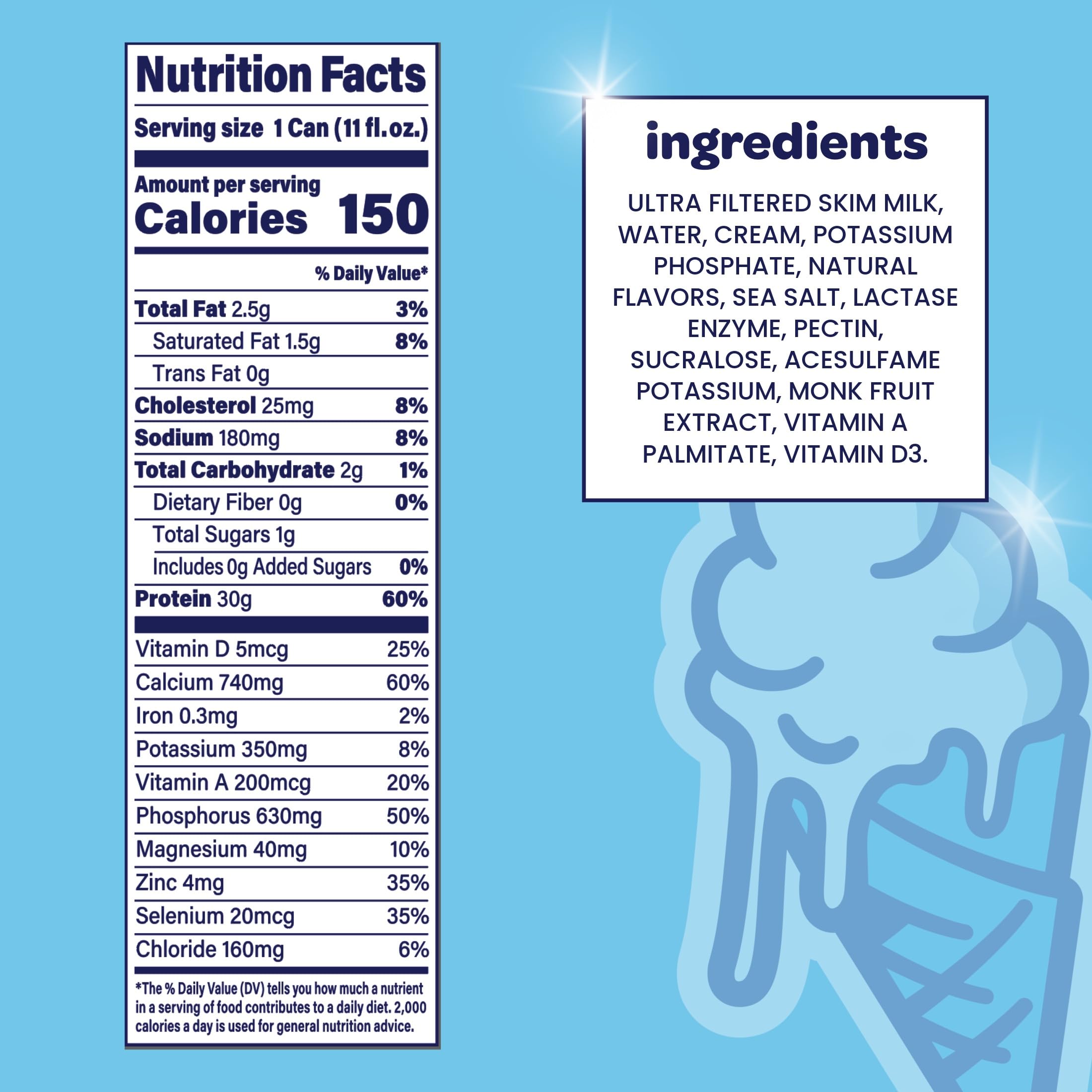 Nurri - 30g Protein Ultra Filtered Milk Shake – Mocha- with Caffeine for Energy, Lactose Free, Low Sugar, 150 Calories, 10 Vitamins and Minerals - 11 fl oz, 10 Cans